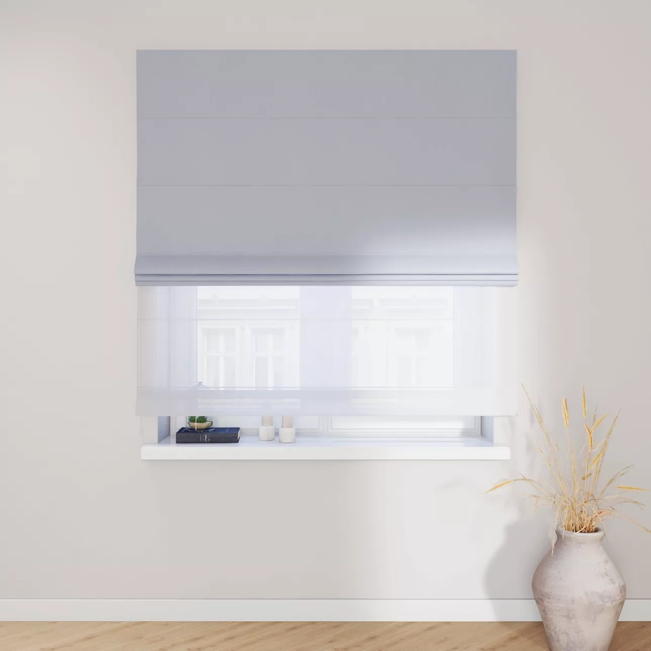 Dekoria Doppelraffrollo Duo, pastellblau, 110 x 150 cm günstig online kaufen
