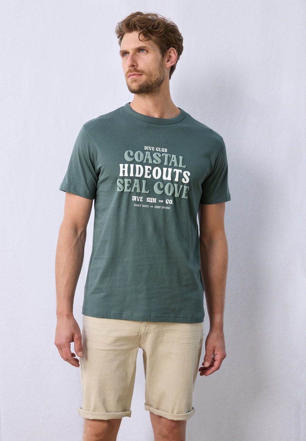 STREET ONE MEN T-Shirt, mit Rundhalsausschnitt günstig online kaufen