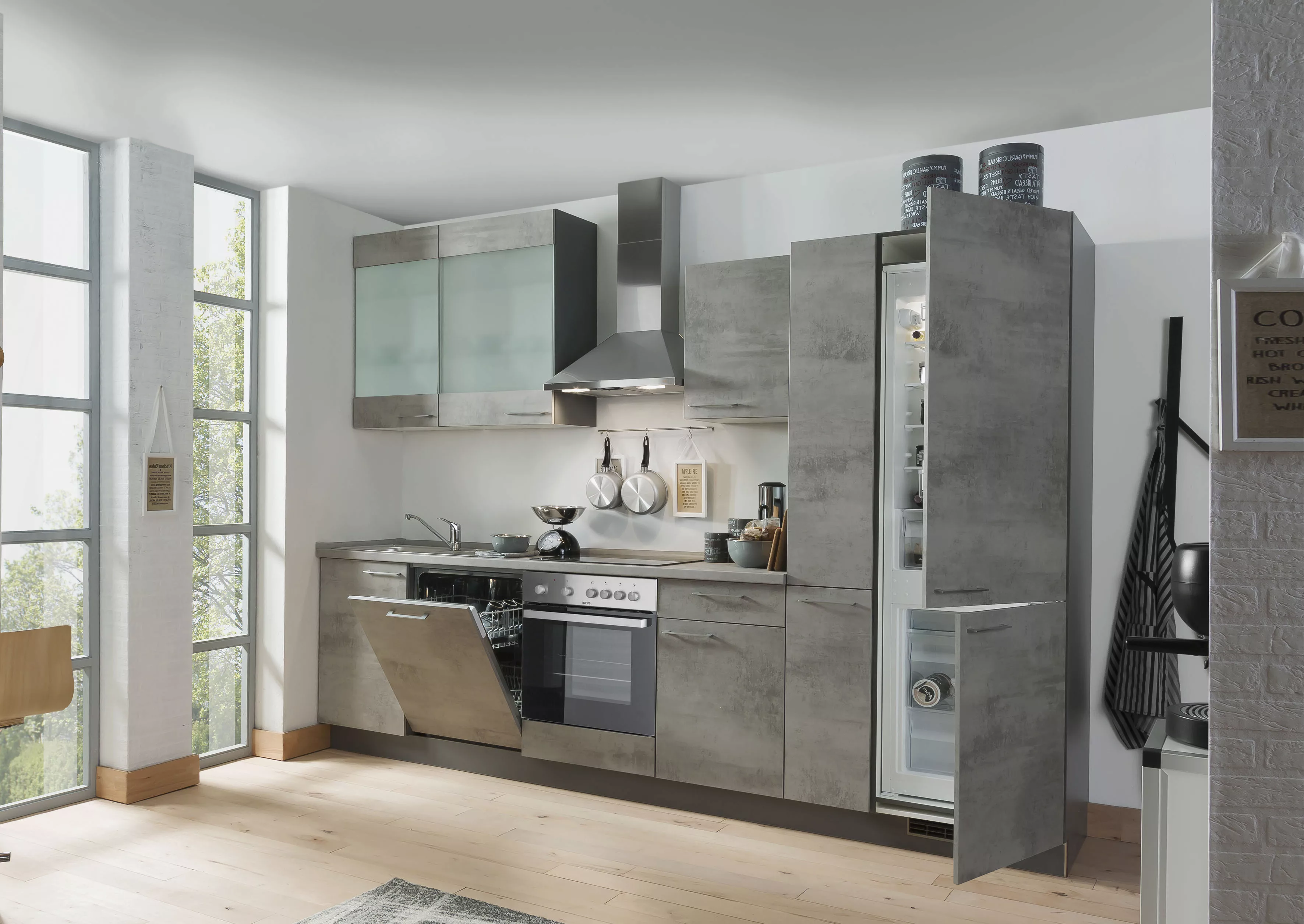 Express Küchen Küchenzeile "Trea", vormontiert, mit Vollauszug und Soft-Clo günstig online kaufen