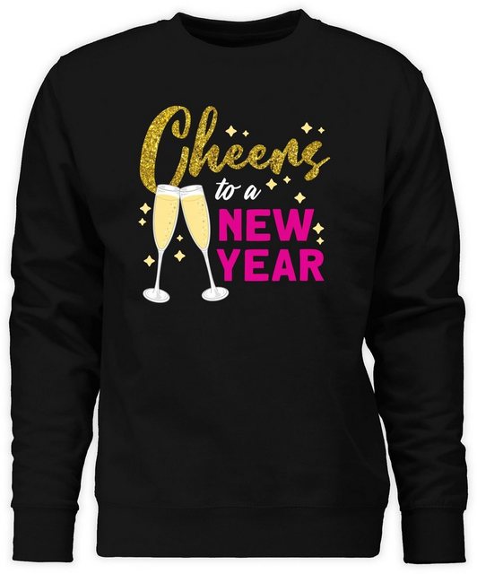 Shirtracer Sweatshirt Cheers to a new year (1-tlg) Silvester Erwachsene günstig online kaufen