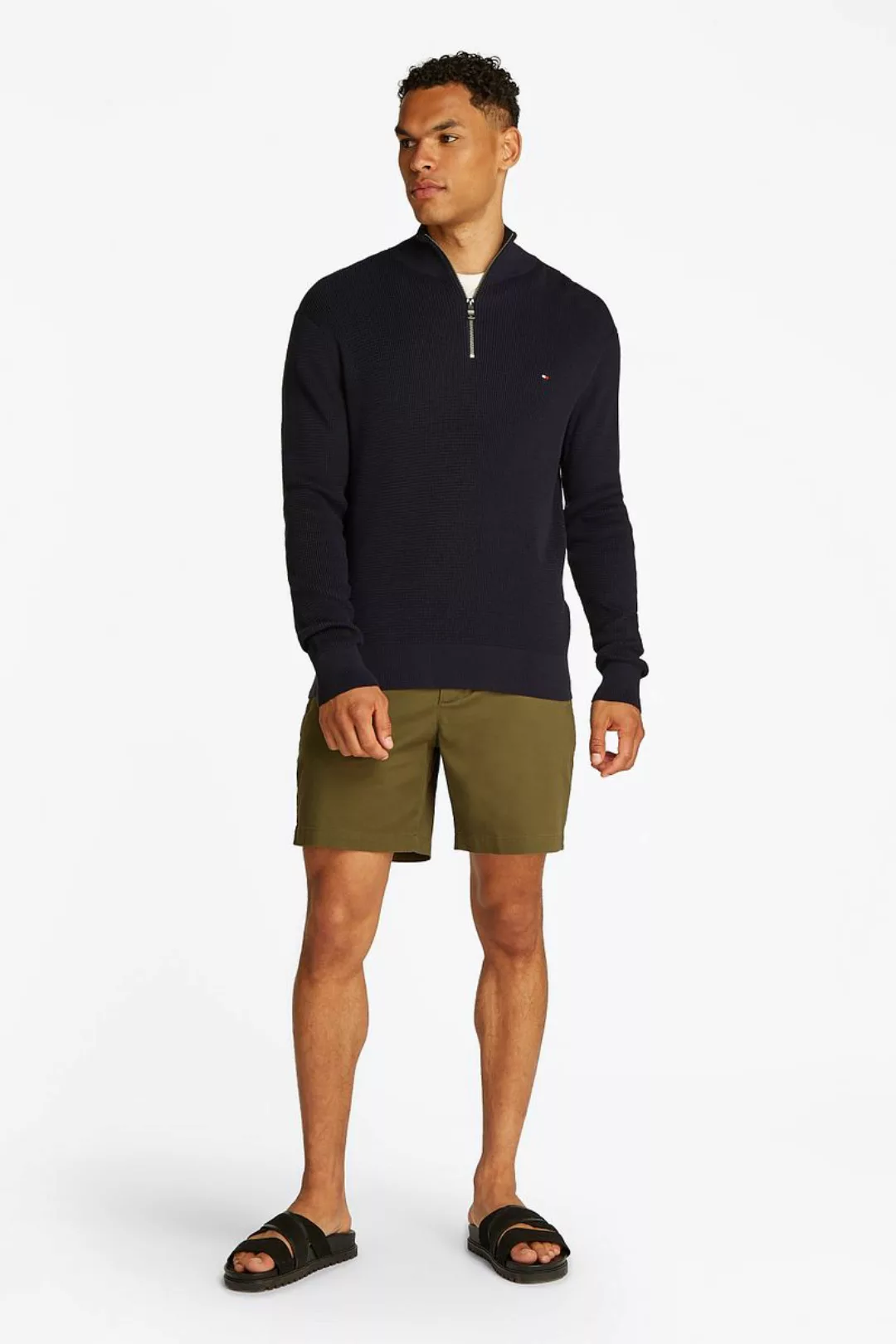 Tommy Hilfiger Troyer RACKING STRUCTURE ZIP MOCK günstig online kaufen