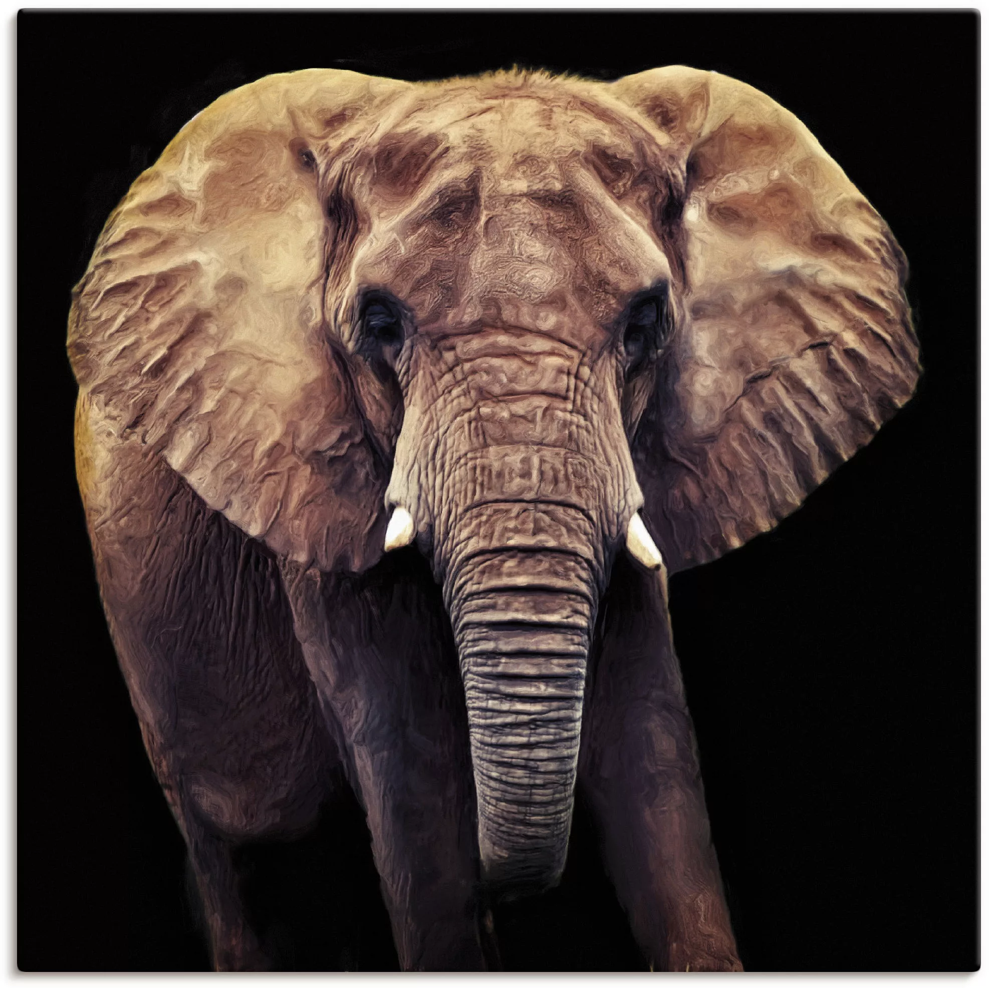 Artland Leinwandbild »Elefant«, Wildtiere, (1 St.), auf Keilrahmen gespannt günstig online kaufen