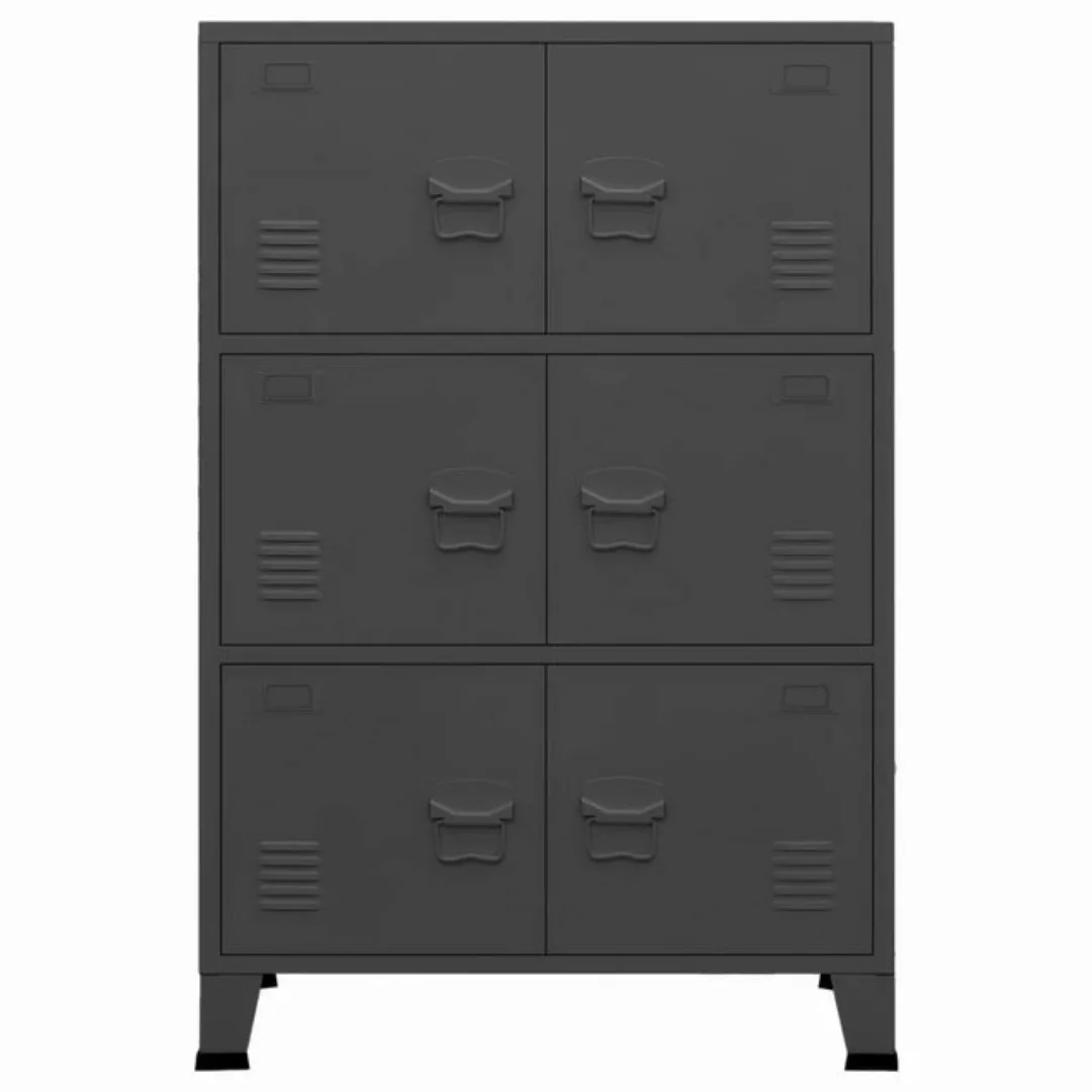 vidaXL Aktenschrank Aktenschrank Industrie-Stil Anthrazit 75x40x115 cm Meta günstig online kaufen