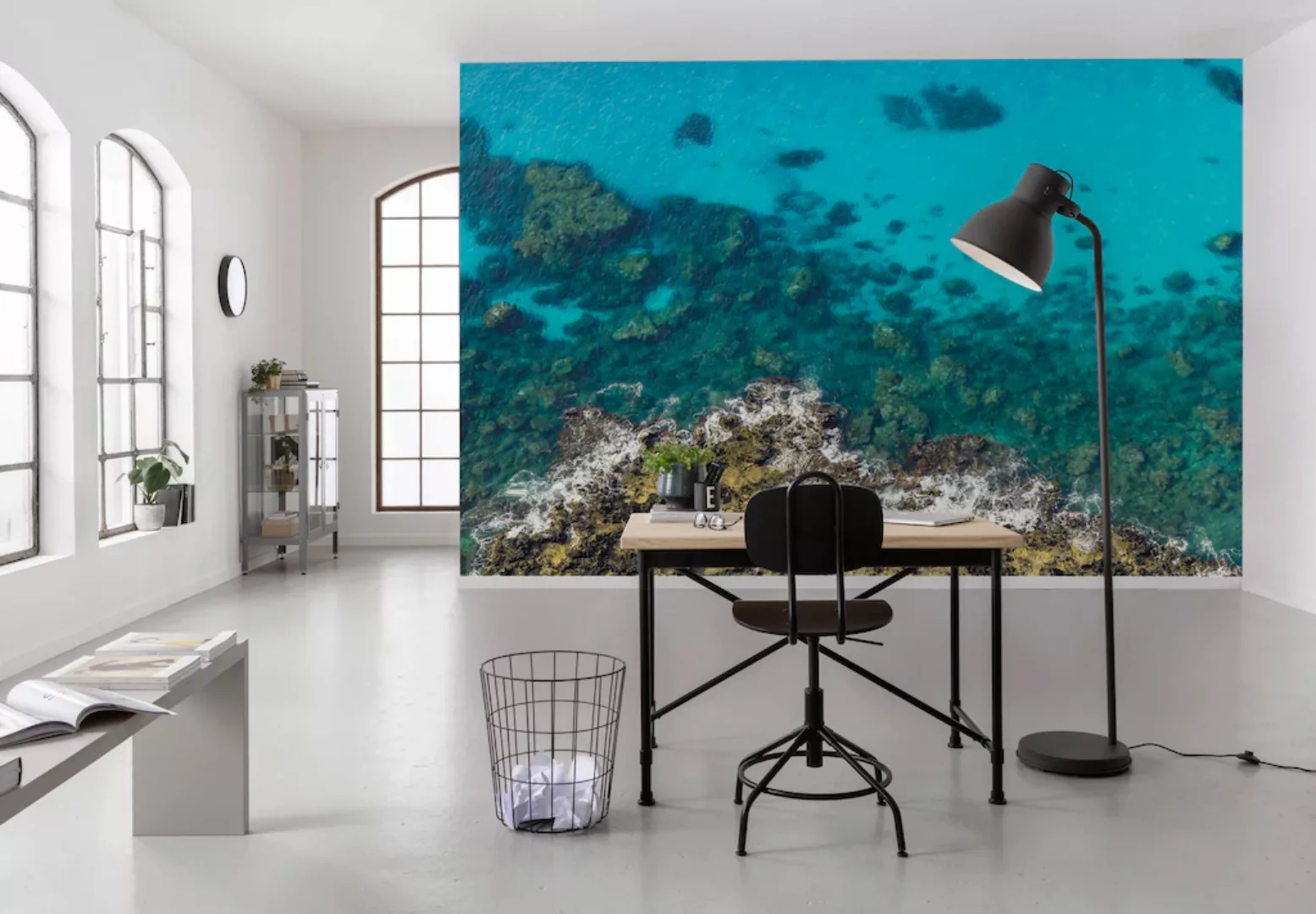 KOMAR Vlies Fototapete - Bright Blue  - Größe 450 x 280 cm mehrfarbig günstig online kaufen