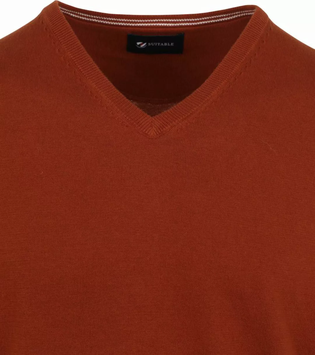 Suitable Pullover Vini V-Ausschnitt Orange - Größe M günstig online kaufen