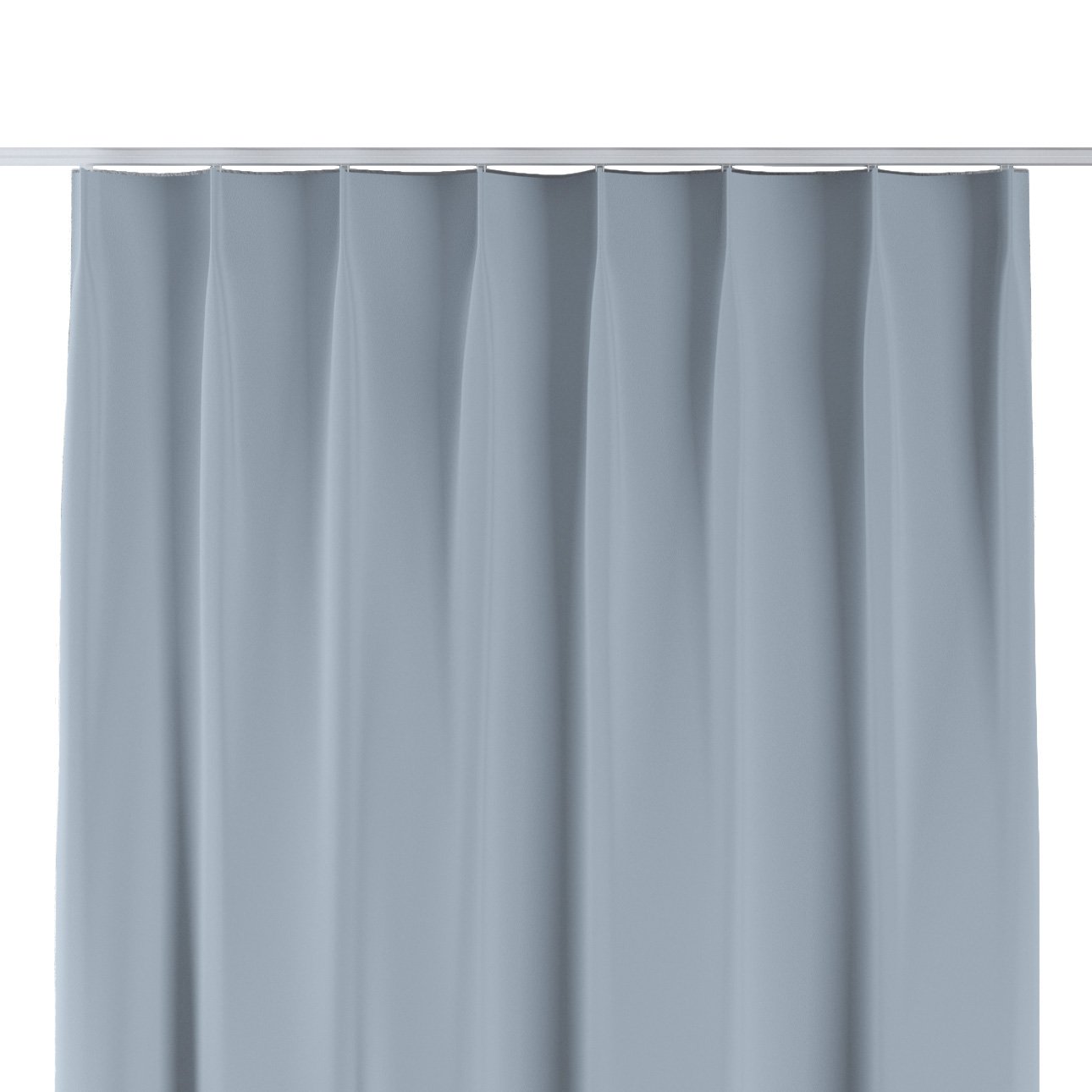 Vorhang mit flämischen 1-er Falten, blau-grau, Blackout 300 cm (269-49) günstig online kaufen