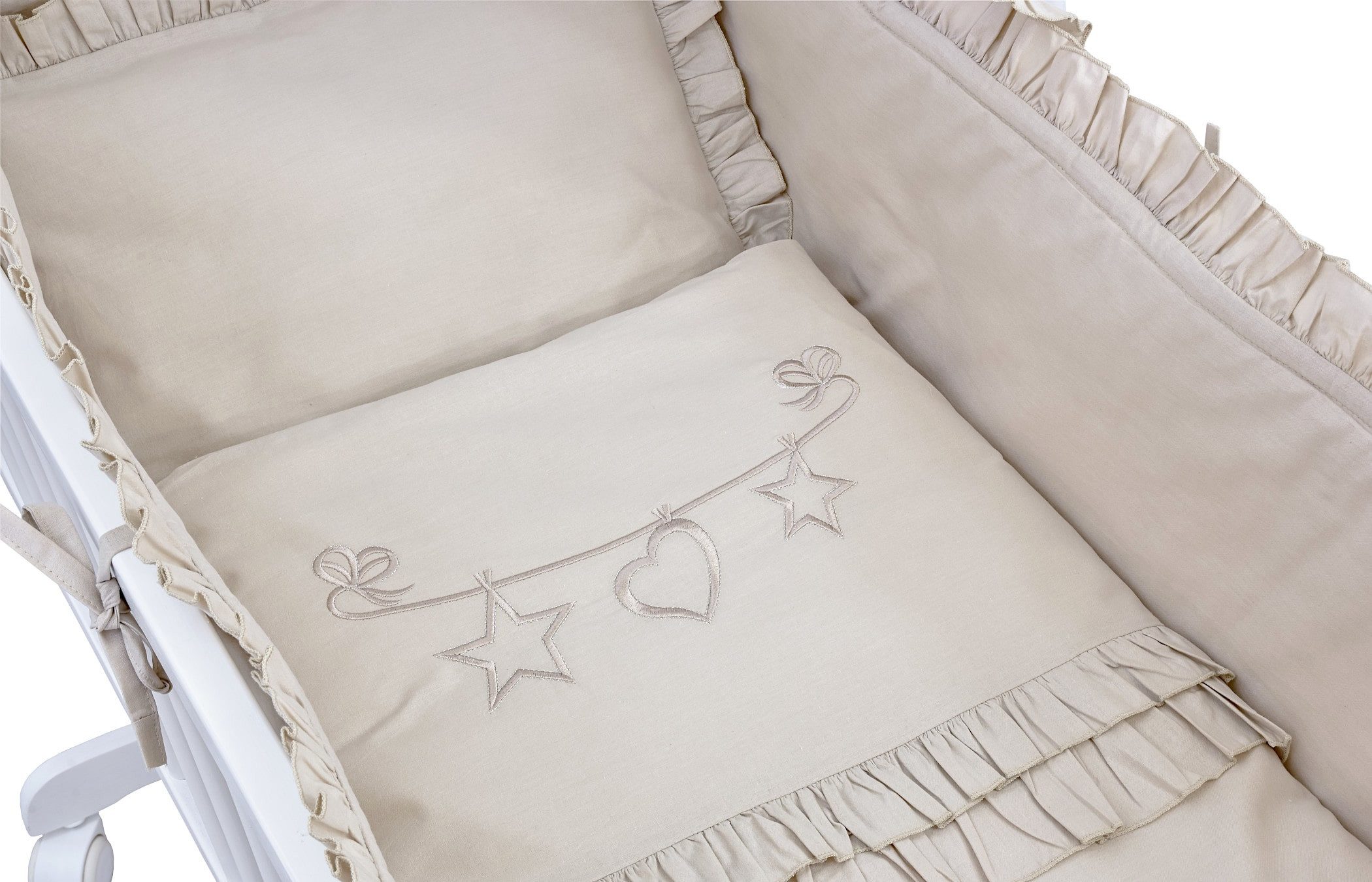 Baby-Delux Babybettwäsche Baby Wiegenset Royal Rüsche, günstig online kaufen