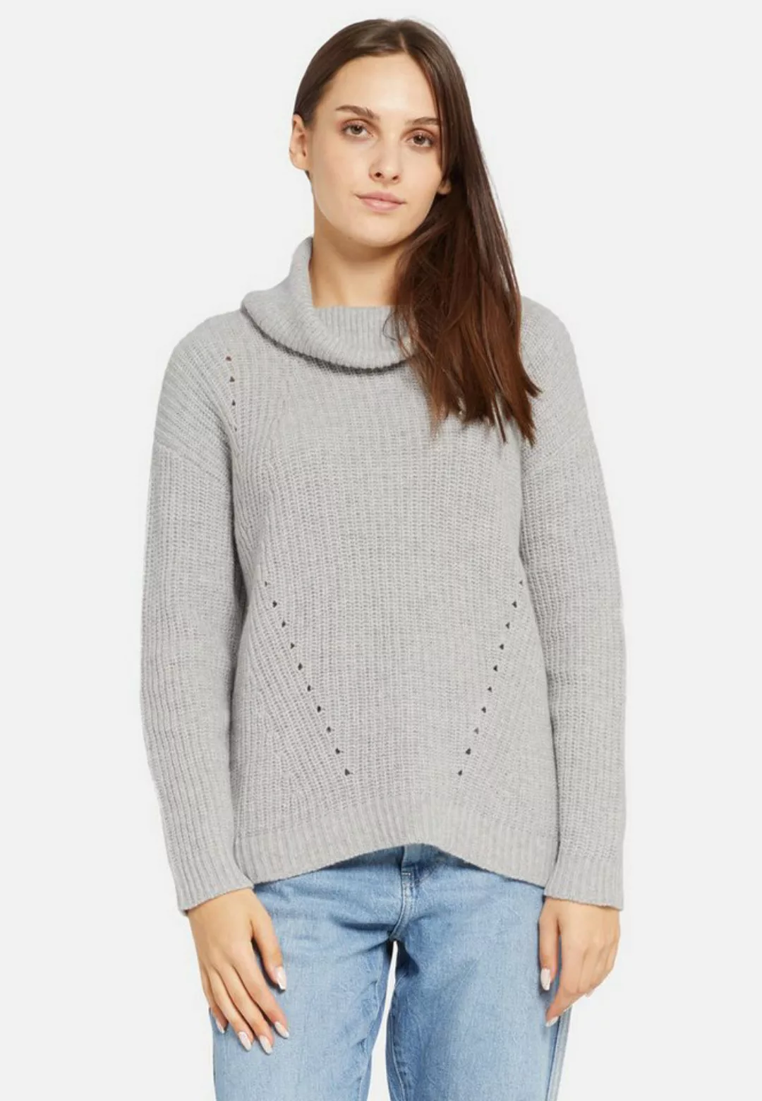 Lawrence Grey Rollkragenpullover Pullover Mit Rollkragen Und Lochmusterdeta günstig online kaufen