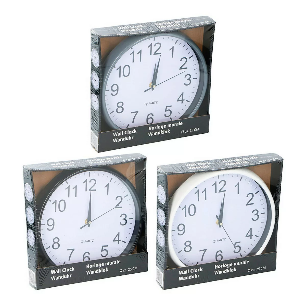 Wanduhr Polypropylen (ø 25 X 3 Cm) günstig online kaufen