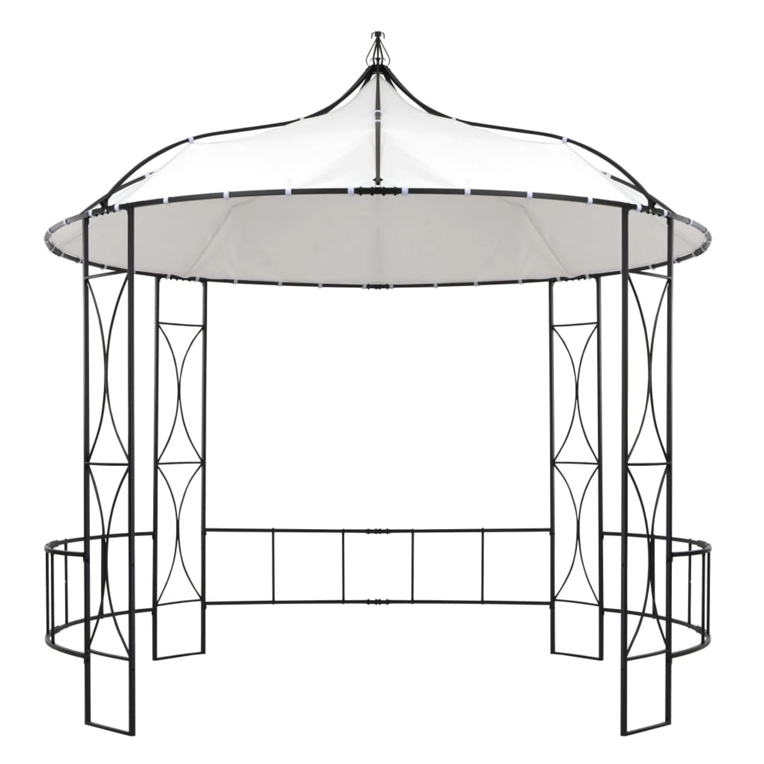 Pavillon 300 X 290 Cm Weiß Rund günstig online kaufen