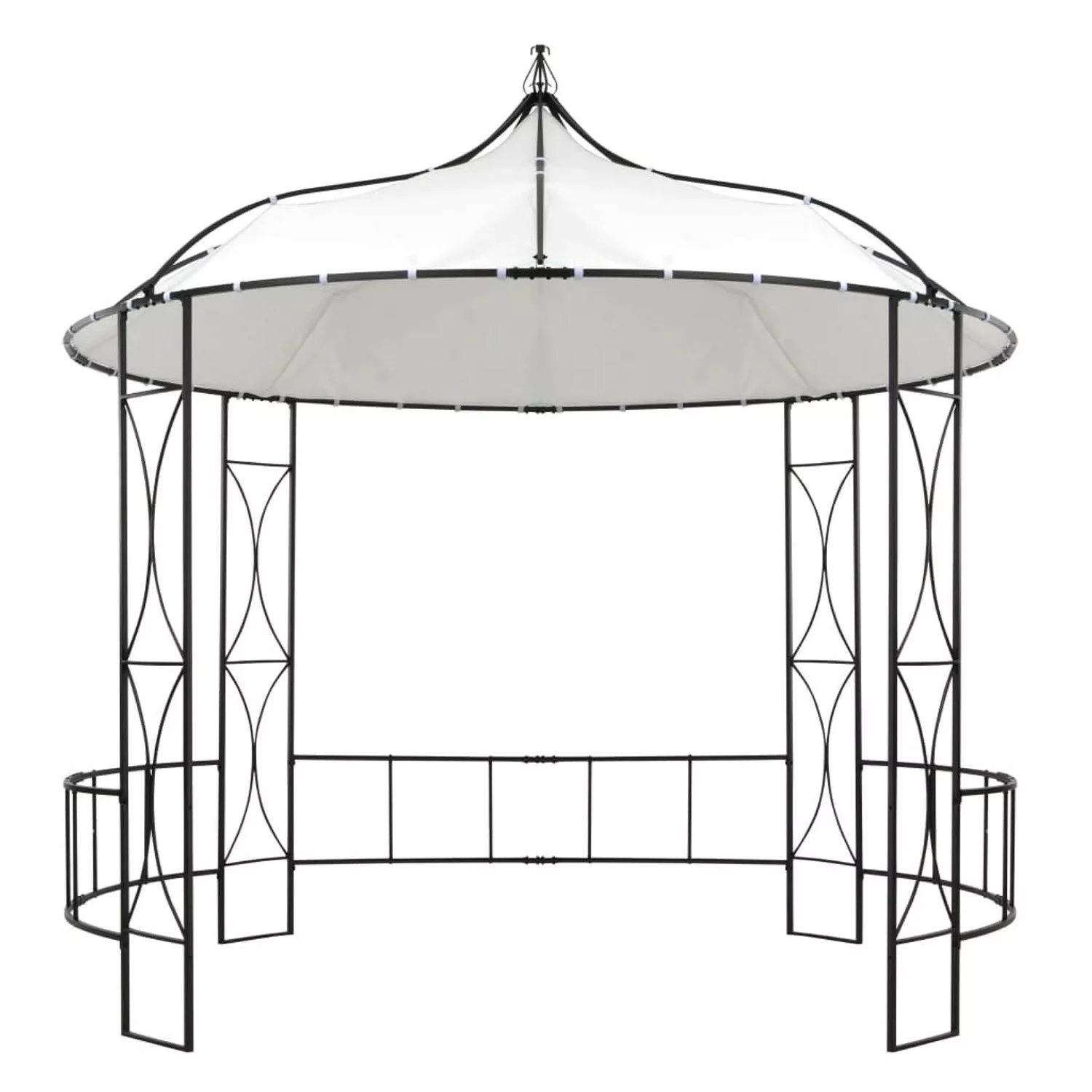 Pavillon 300 X 290 Cm Weiß Rund günstig online kaufen