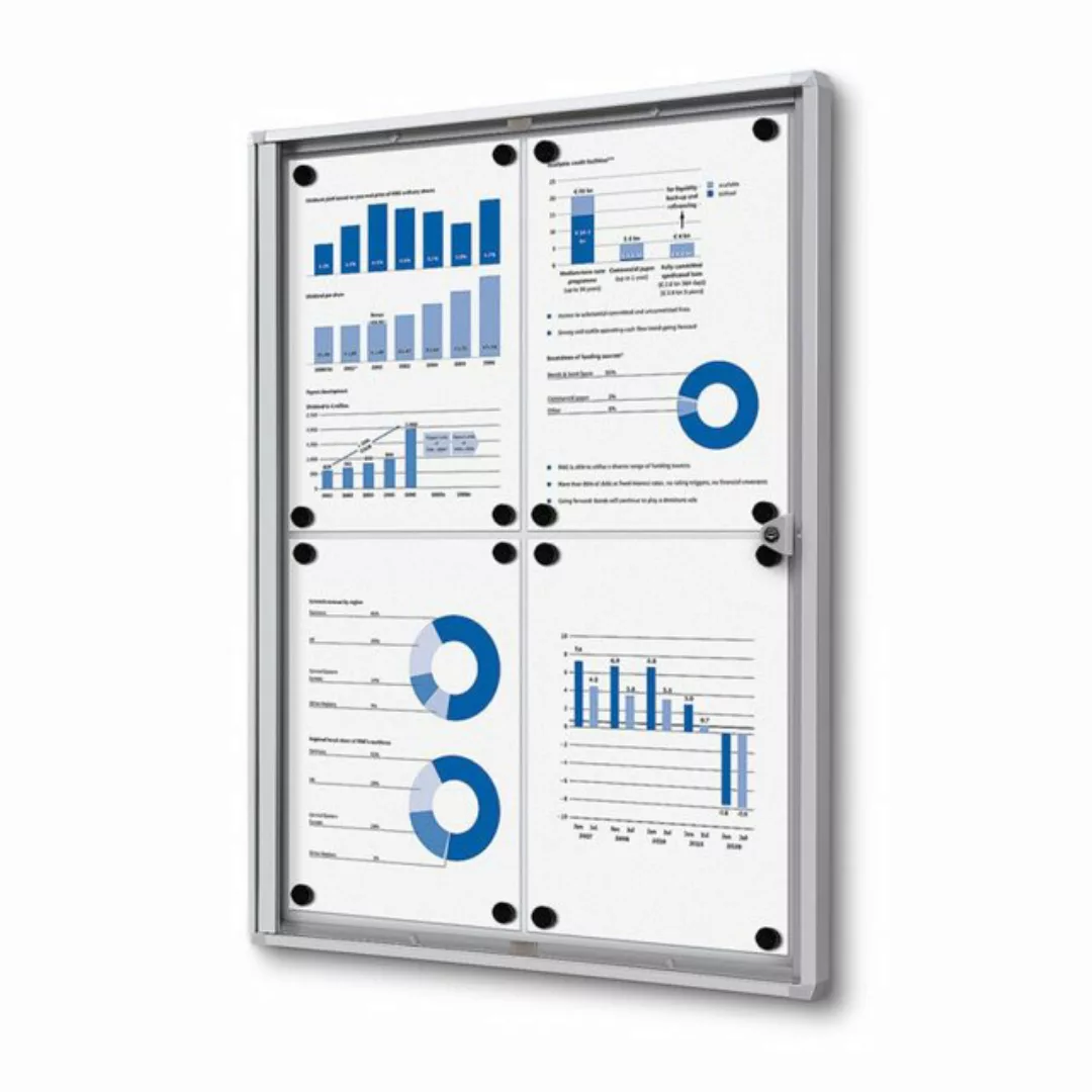 Showdown Displays Hängevitrine Economy SCXS - 4x DIN A4 - Aluminium - Silbe günstig online kaufen