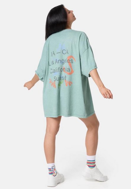 Worldclassca Print-Shirt Worldclassca Oversized T-SHIRT LA Print Washed Tee günstig online kaufen