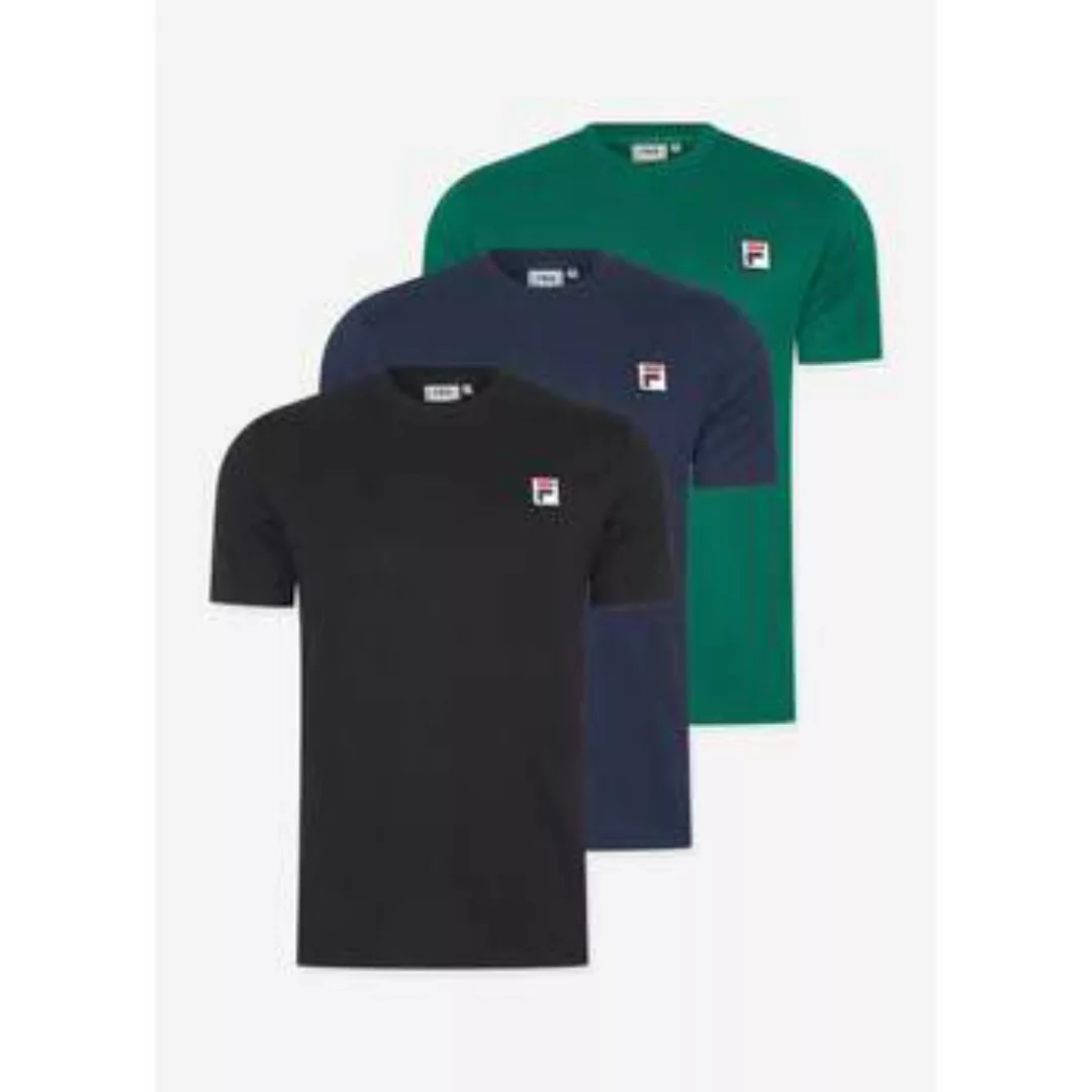 Fila  T-Shirts & Poloshirts 3 pack ledge tee - Blue - Black - Aventurine günstig online kaufen