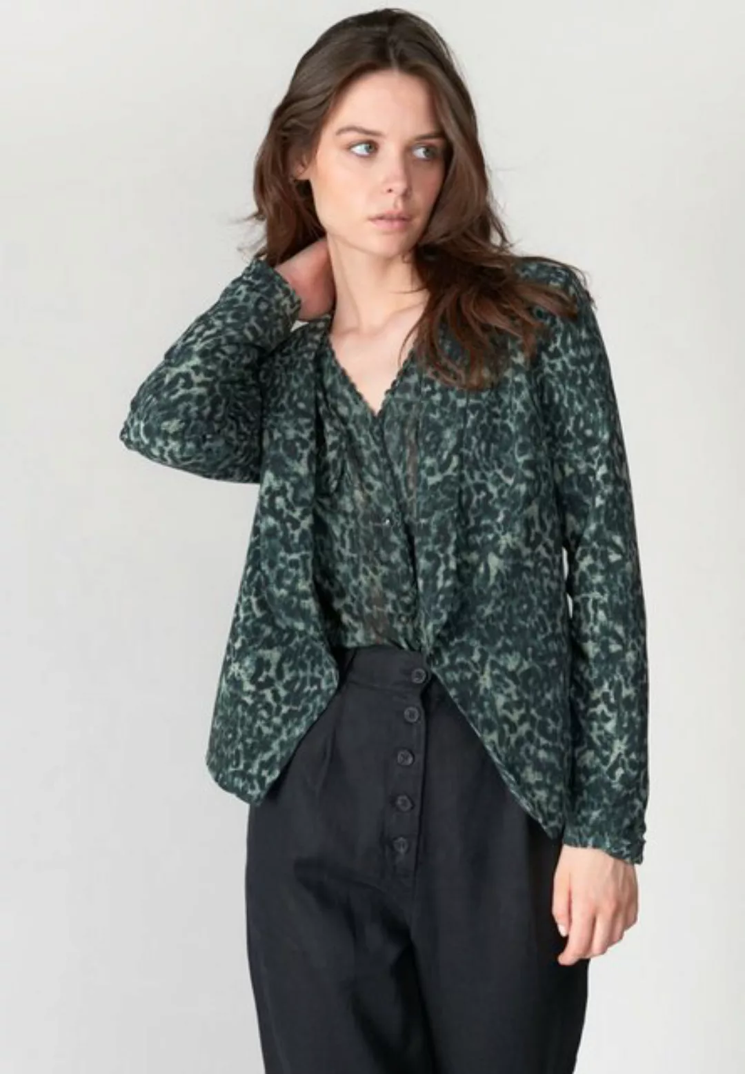 Le Temps Des Cerises Jackenblazer CAMOTE mit stylischem Animal-Print günstig online kaufen