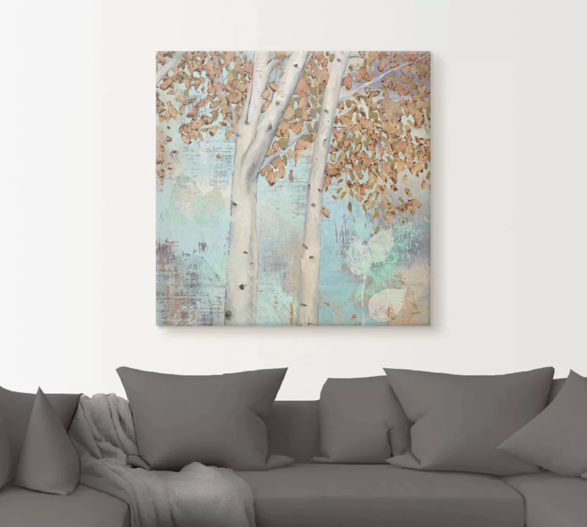 Artland Wandbild »Goldener Wald II«, Bäume, (1 St.), als Leinwandbild, Post günstig online kaufen