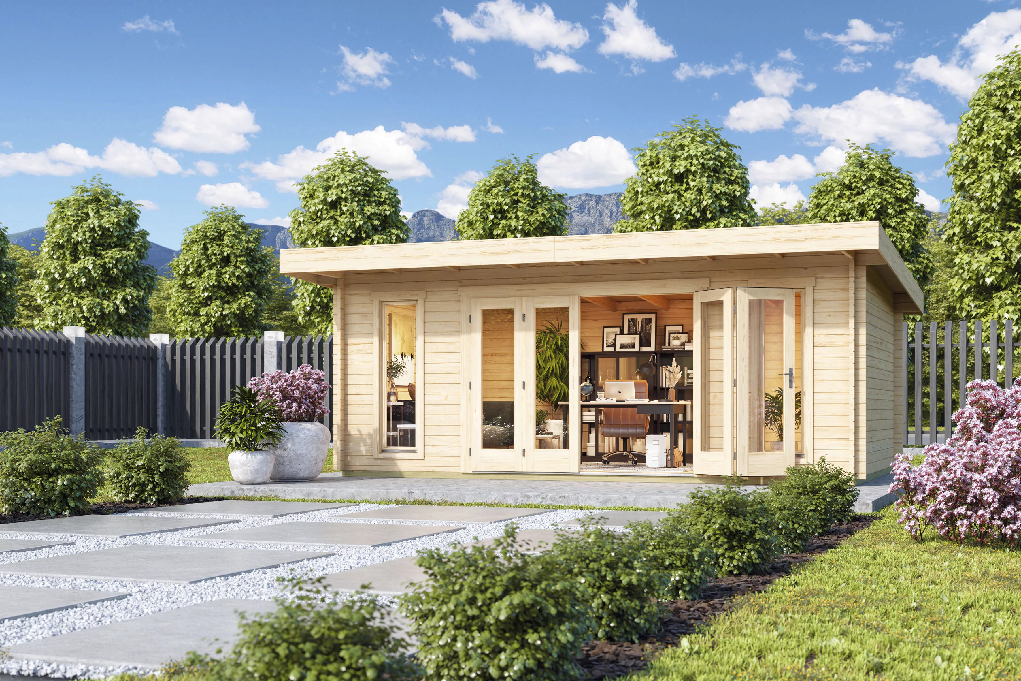 Lasita Maja Gartenhaus Sussex 2 Natur 570 cm x 360 cm günstig online kaufen