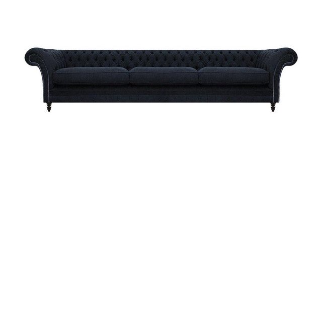 JVmoebel Chesterfield-Sofa Sofagarnitur Blau Sofas Wohnzimmer Sessel Design günstig online kaufen