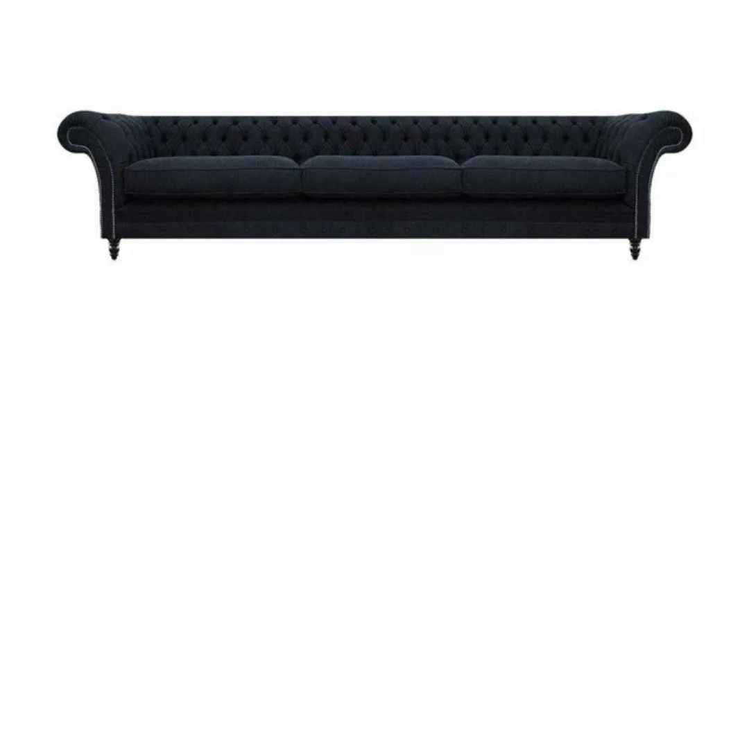 JVmoebel Chesterfield-Sofa Sofagarnitur Blau Sofas Wohnzimmer Sessel Design günstig online kaufen