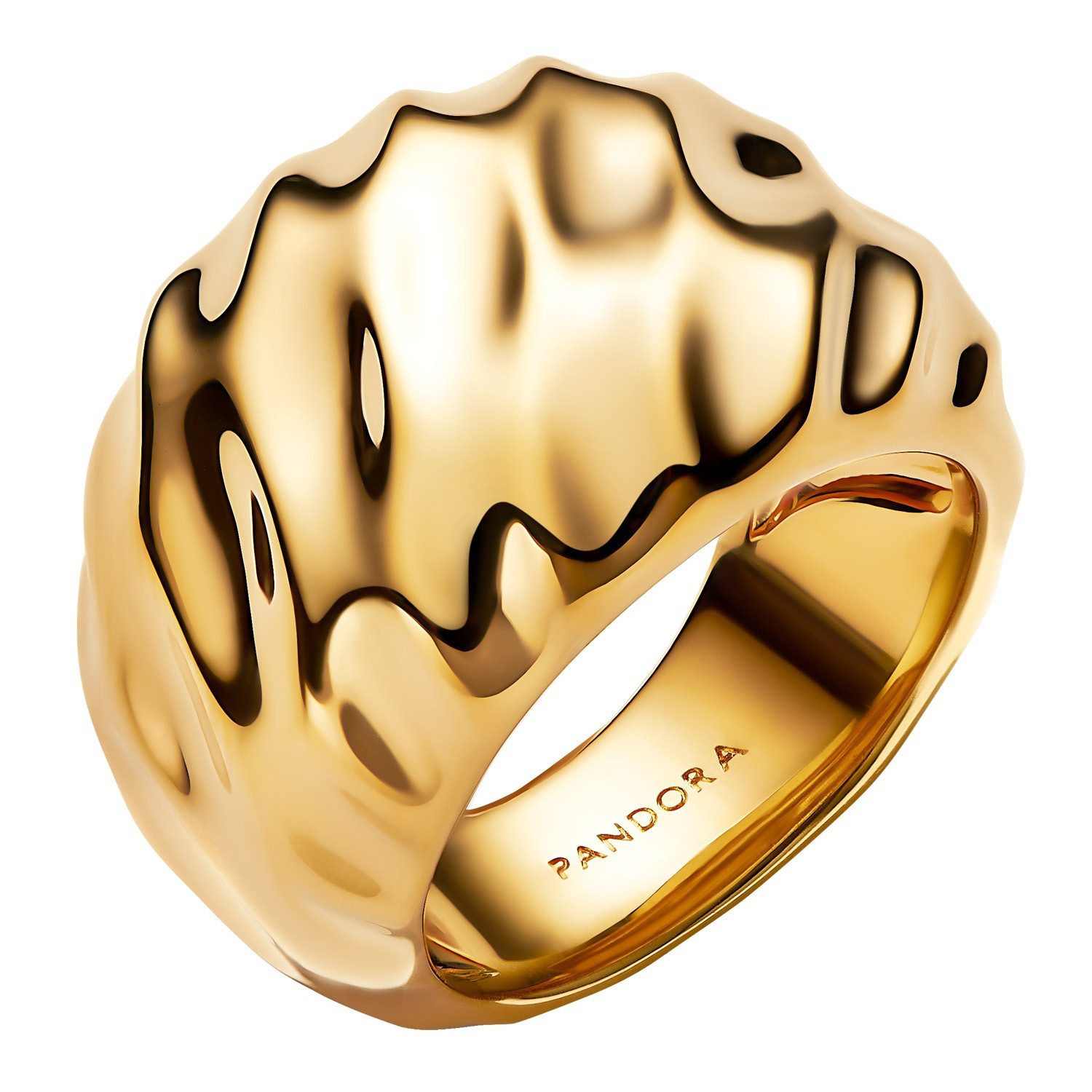 Pandora Fingerring Statement- Wellig Goldfarben günstig online kaufen