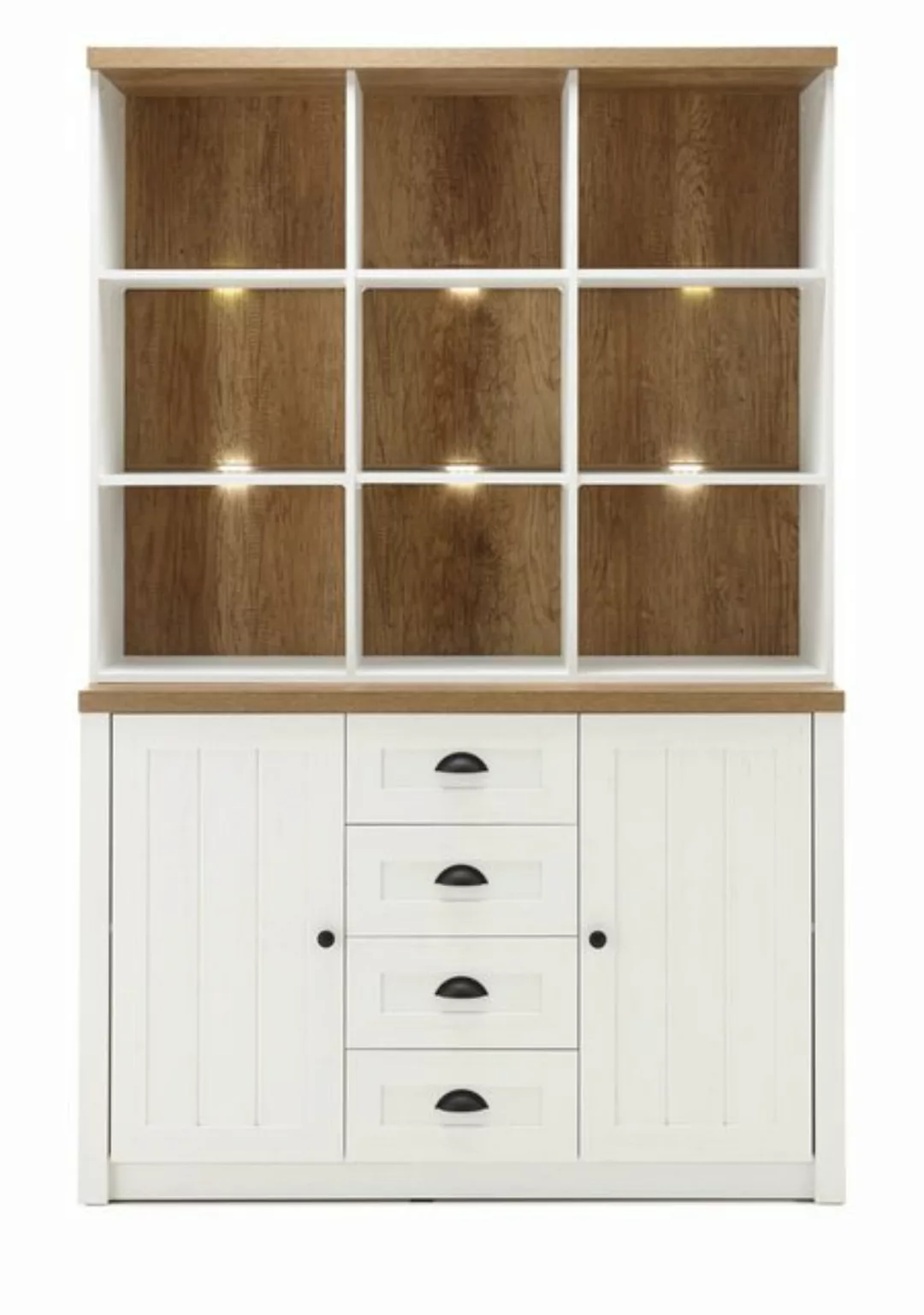 Furn.Design Buffet Seyne (Buffetschrank in Pinie weiß und Eiche hell, 130 x günstig online kaufen