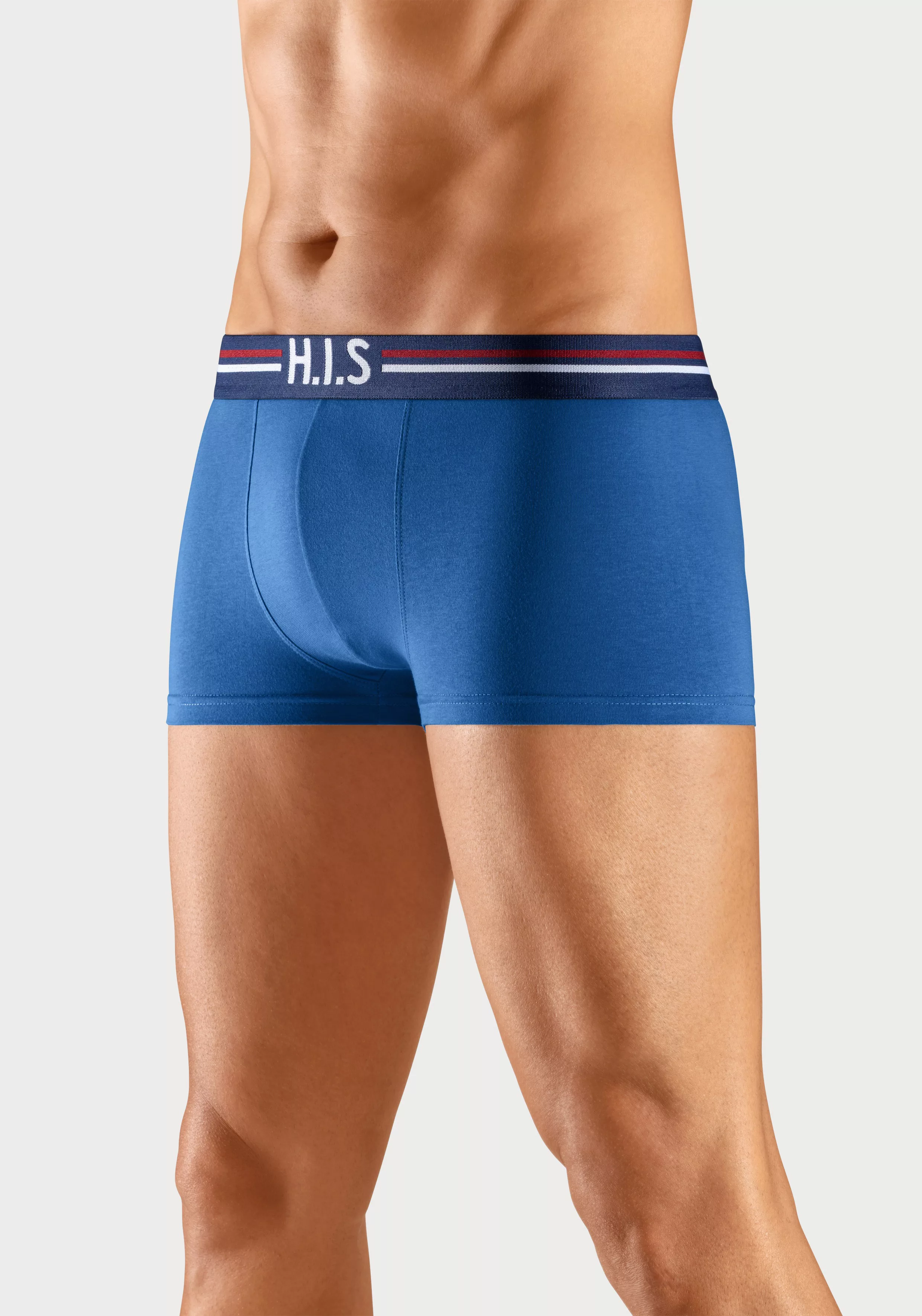 H.I.S Boxershorts, (Packung, 5 St.), in Hipster-Form mit Streifen und Marke günstig online kaufen