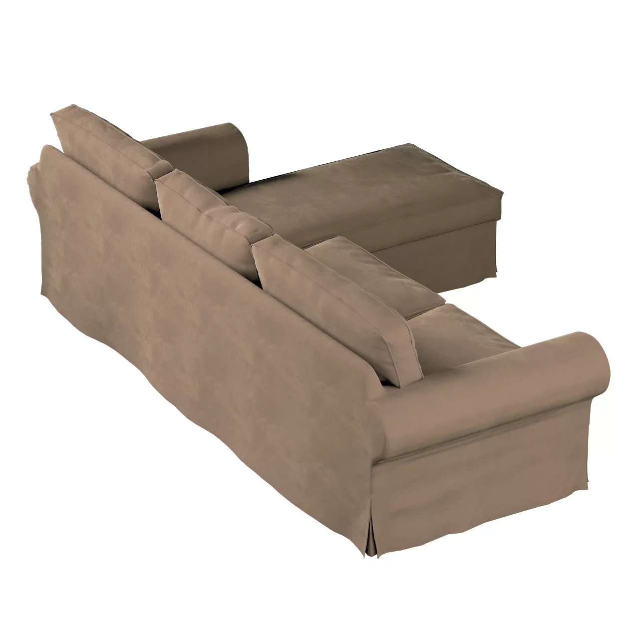 Bezug für Ektorp 2-Sitzer Sofa mit Recamiere, beige, Ektorp 2-Sitzer Sofabe günstig online kaufen