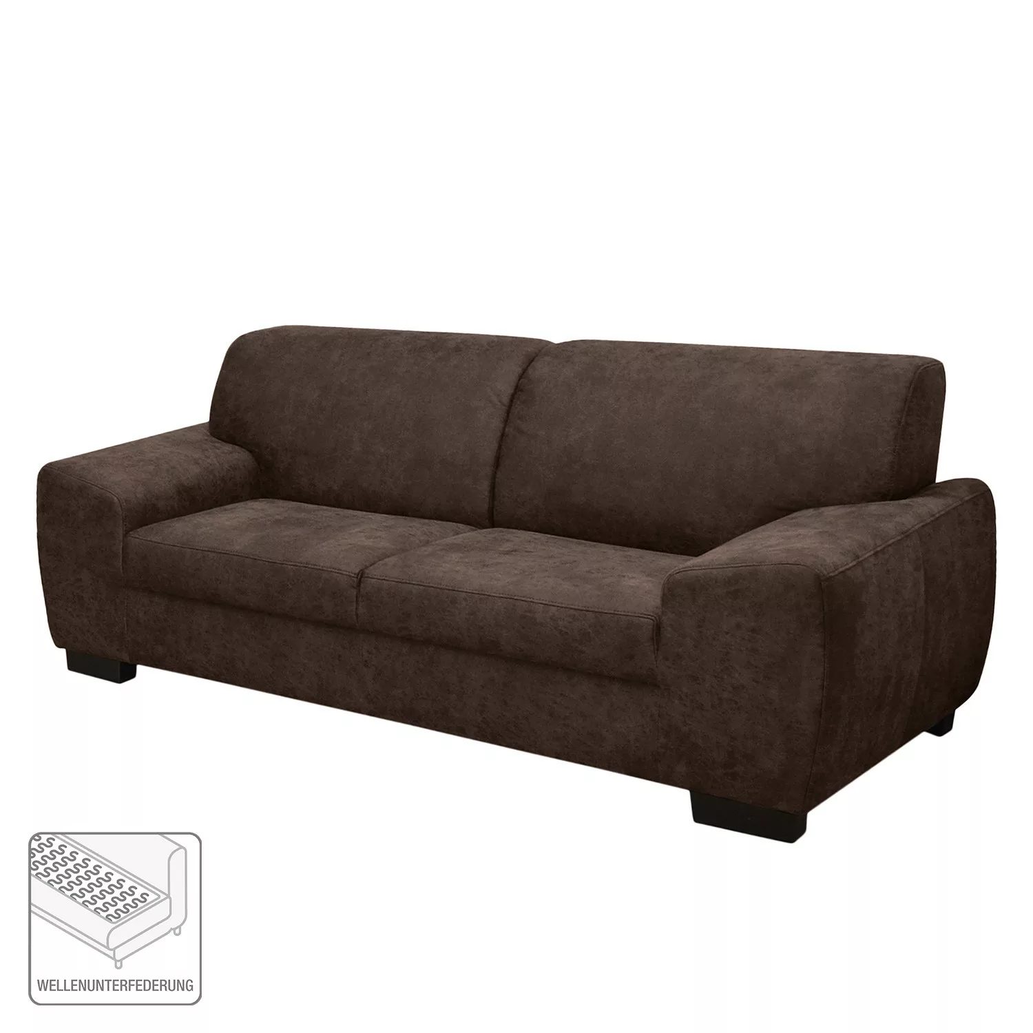 home24 Modoform Sofa Piru 2-Sitzer Anthrazit Microfaser 204x81x95 cm günstig online kaufen