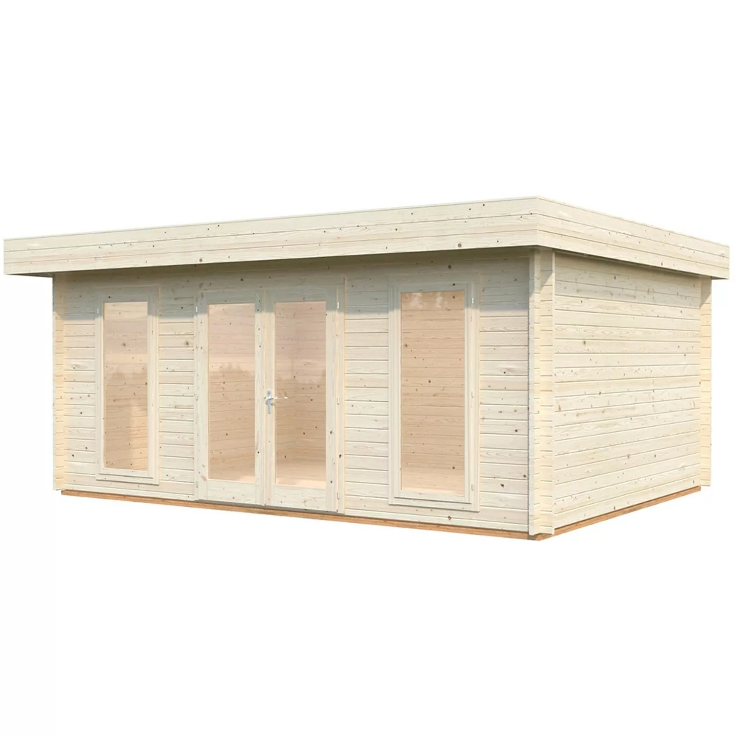 Palmako Bret Holz-Gartenhaus Transparent Flachdach 574 cm x 390 cm günstig online kaufen