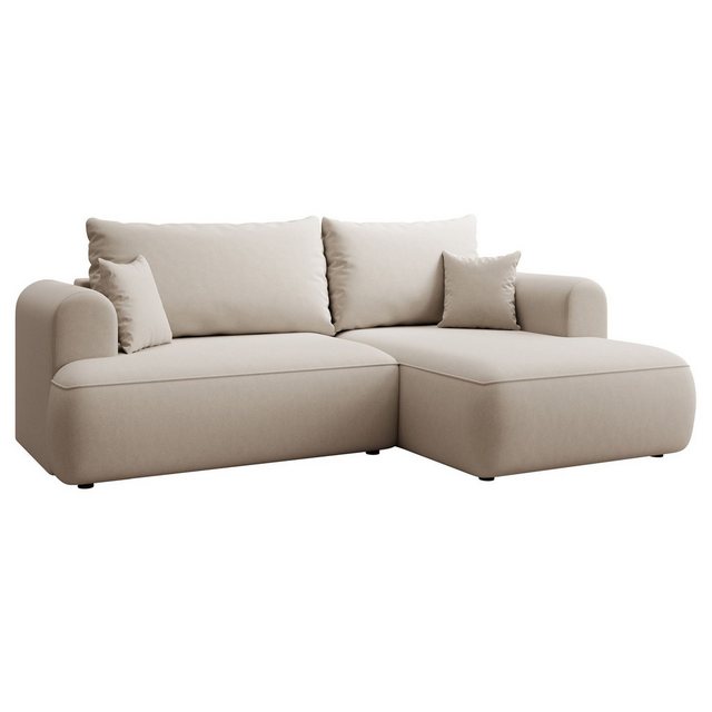 Selsey Ecksofa OVO MINI, Schlaffunktion 124x190 cm, Bettkasten, 2 Zierkisse günstig online kaufen