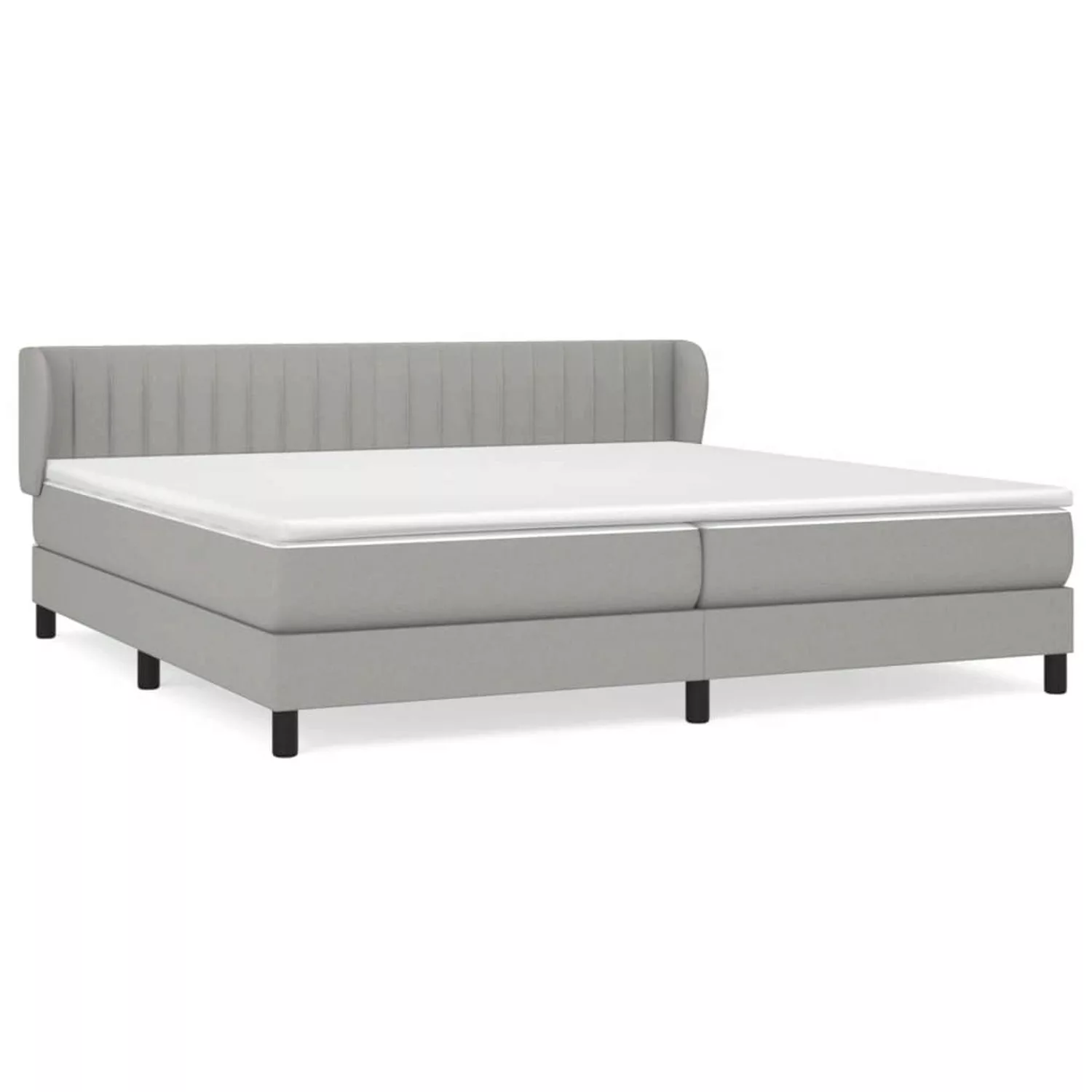 vidaXL Boxspringbett Boxspringbett mit Matratze Dunkelgrau 200x200 cm Stoff günstig online kaufen