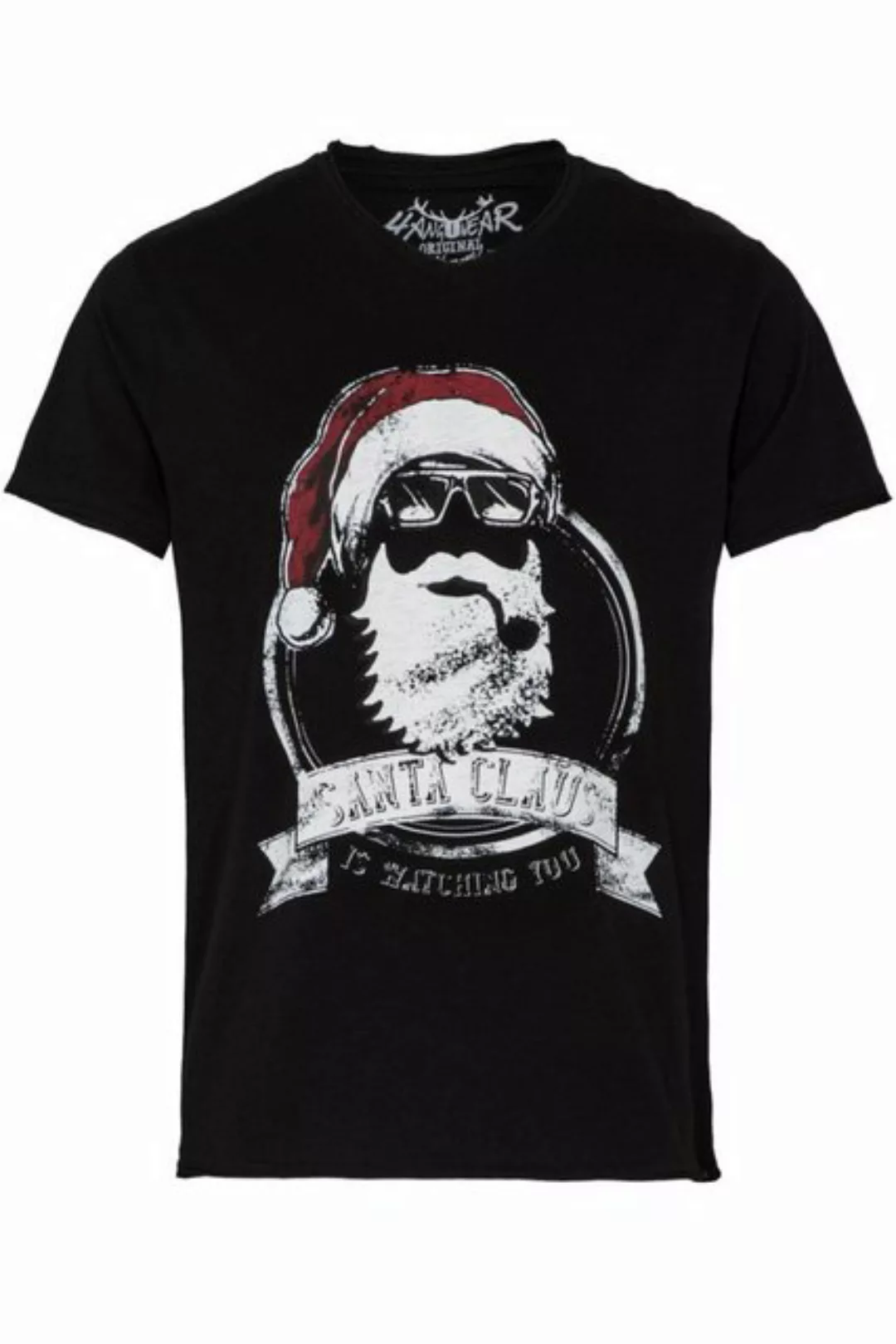 Hangowear Trachtenshirt Trachtenshirt Herren - SANTA CLAUS - schwarz günstig online kaufen