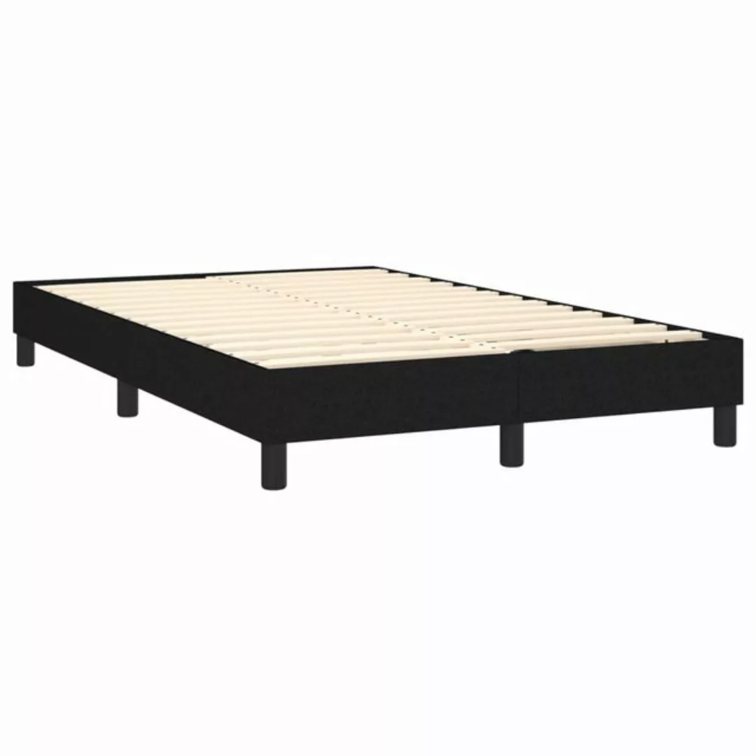 furnicato Bett Boxspringbett mit Matratze Schwarz 120x200 cm Stoff (1-tlg) günstig online kaufen