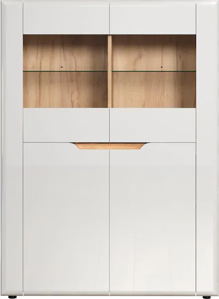 INOSIGN Vitrine "Graz Highboard mit Glastüren", (Packung, 1 St.), Grifflos, günstig online kaufen
