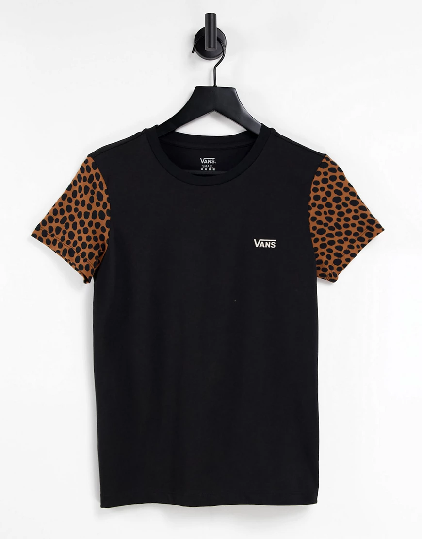 Vans – Wild Colourblock – T-Shirt in Schwarz günstig online kaufen