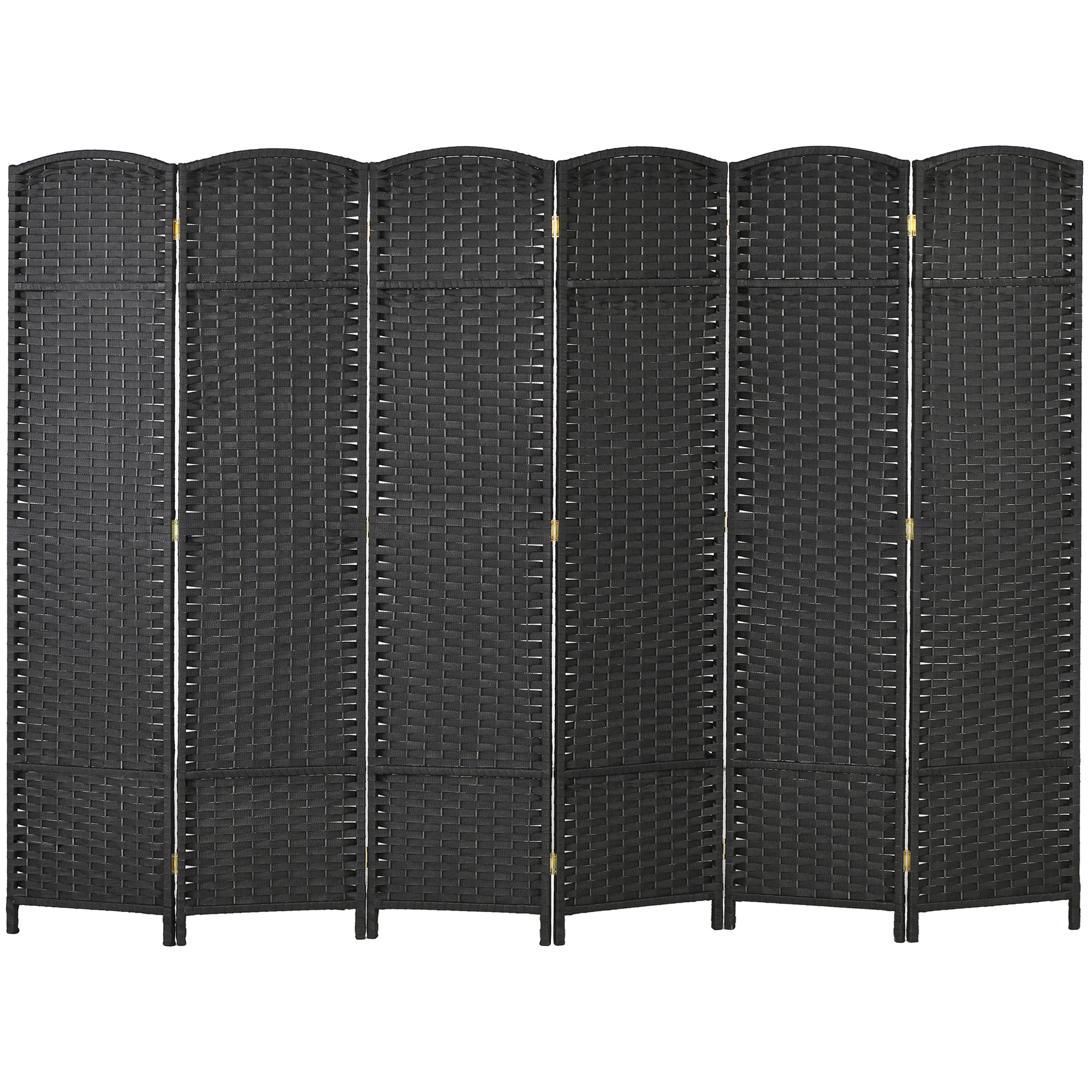 HOMCOM Paravent 6-teilig 240 x 170 cm Raumteiler Faltbar Trennwand aus Bamb günstig online kaufen