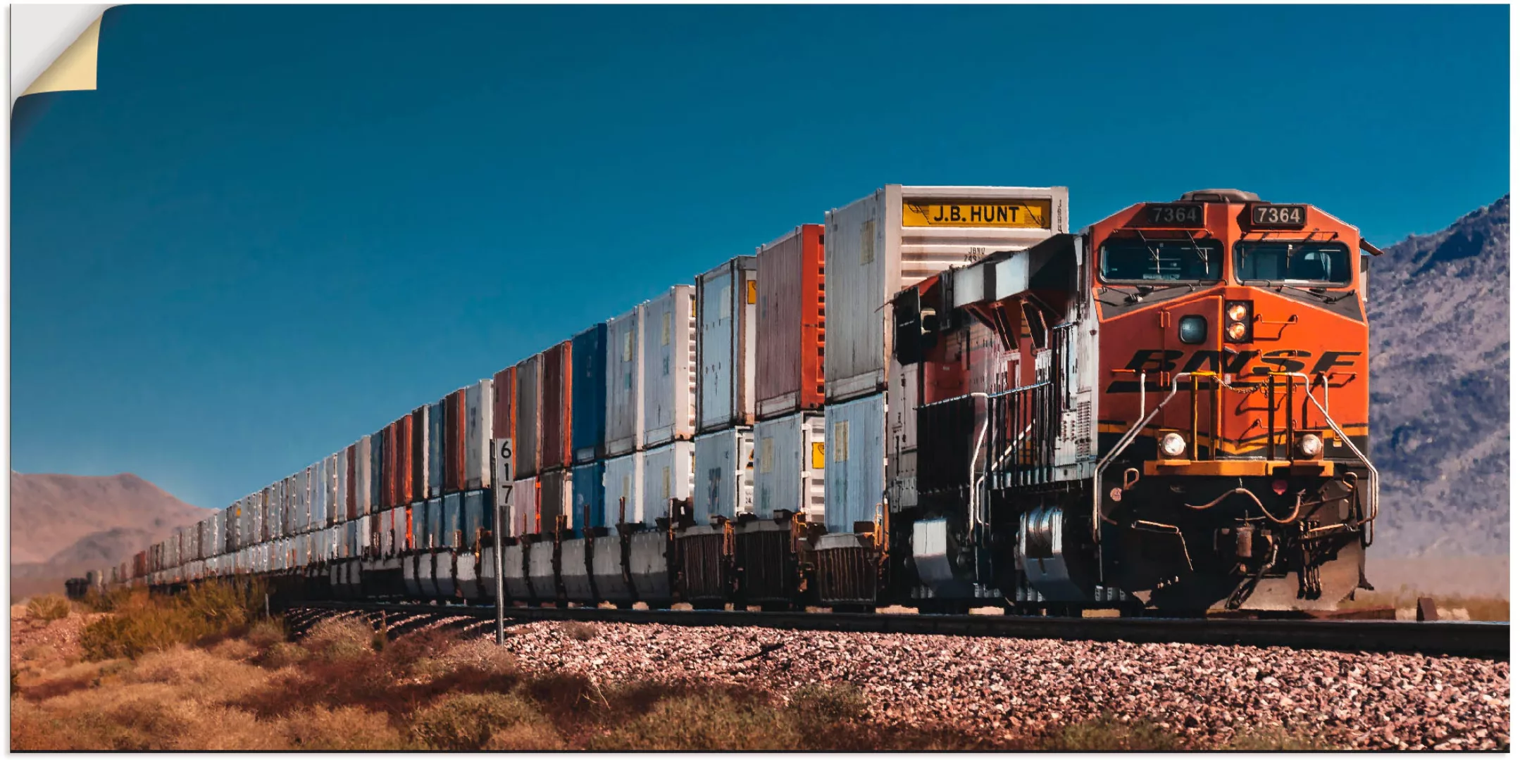 Artland Wandbild "Güterzug BNSF Kalifornien", Züge, (1 St.), als Poster, Wa günstig online kaufen