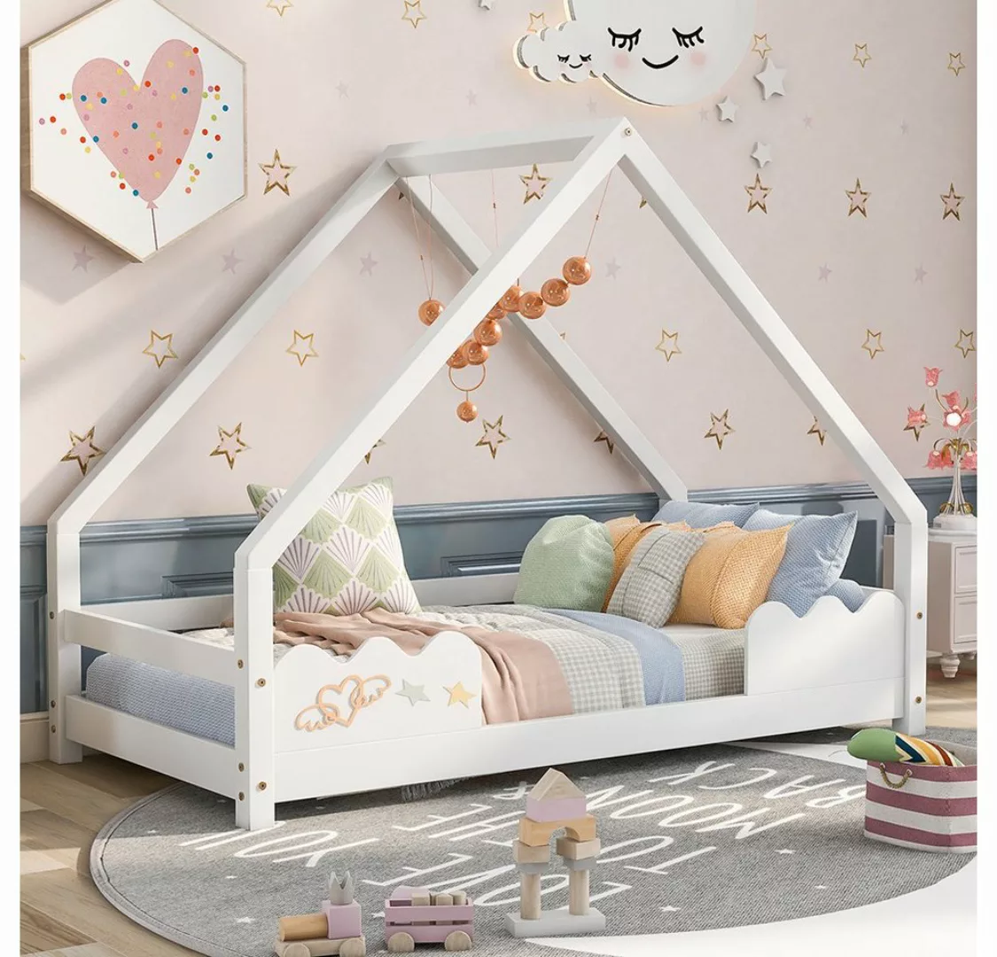 Fangqi Kinderbett 80x160cm Kinderbett mit Fallschutzzaun, Abenteuerbett, Ju günstig online kaufen