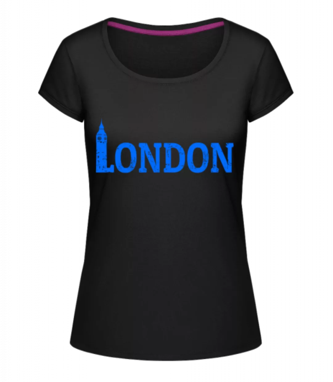 London UK · Frauen T-Shirt U-Ausschnitt günstig online kaufen