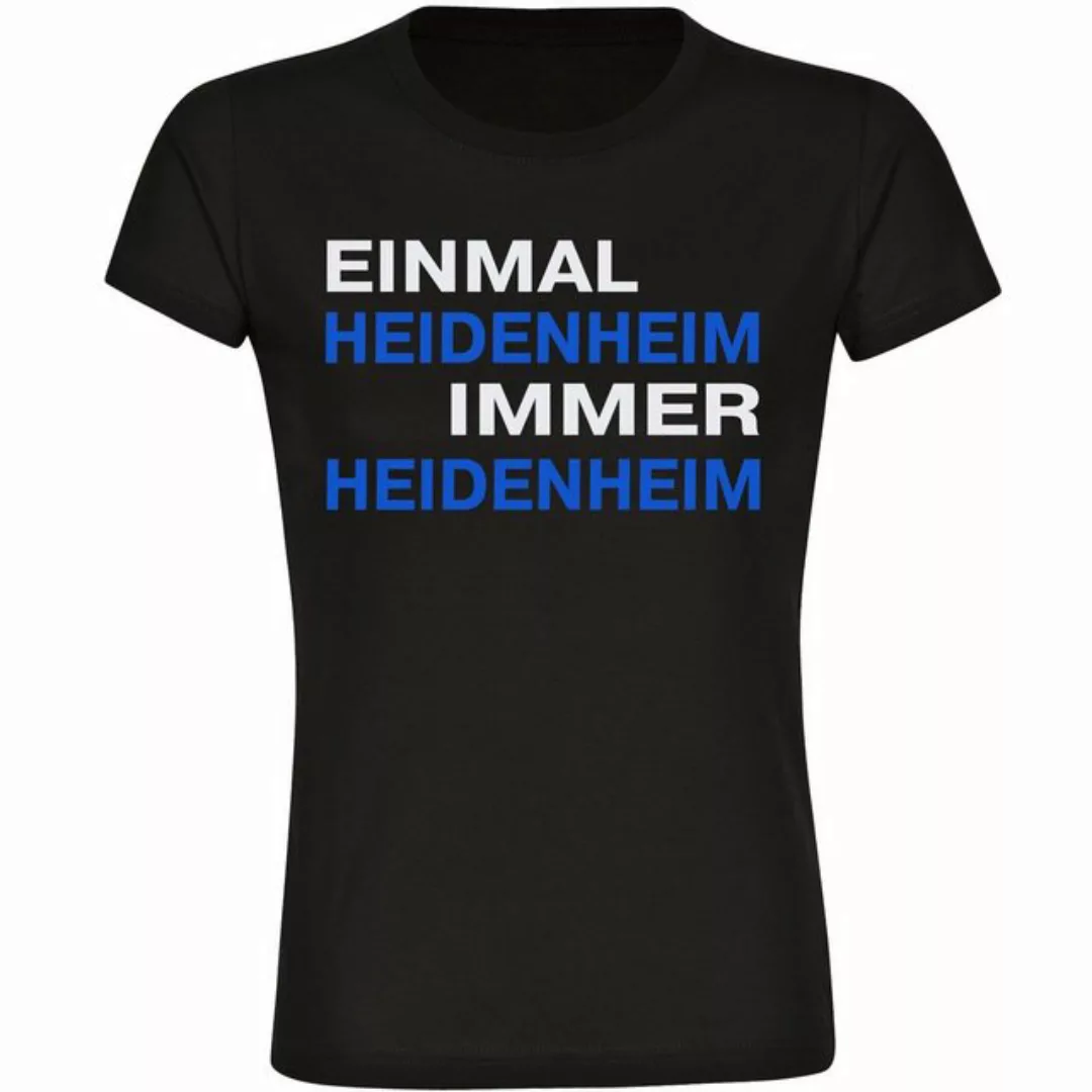 multifanshop T-Shirt Damen Heidenheim - Einmal Immer - Frauen günstig online kaufen