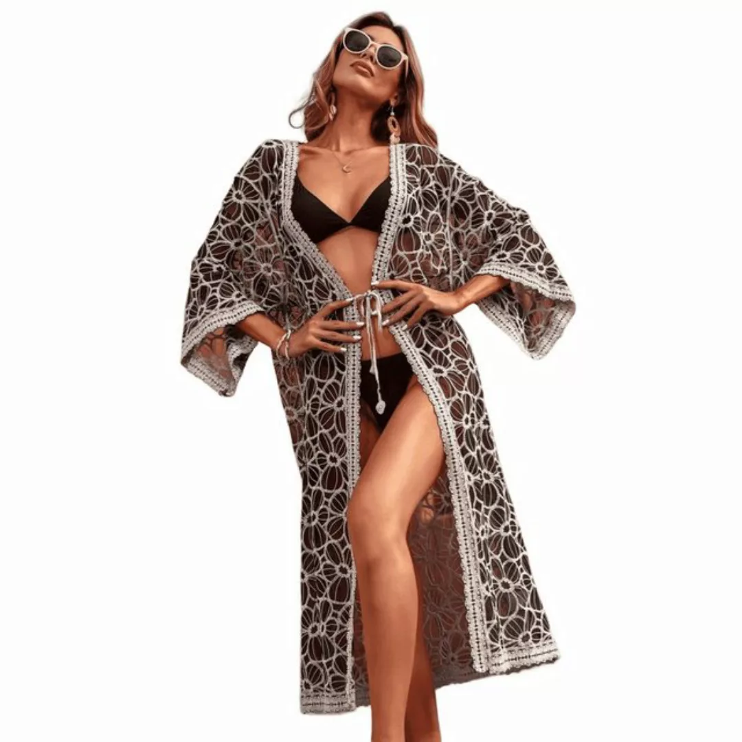 AUKUU Strandkleid Sommerlicher, sexy Netz-Strand-Cardigan, Bikini-Outerwear günstig online kaufen