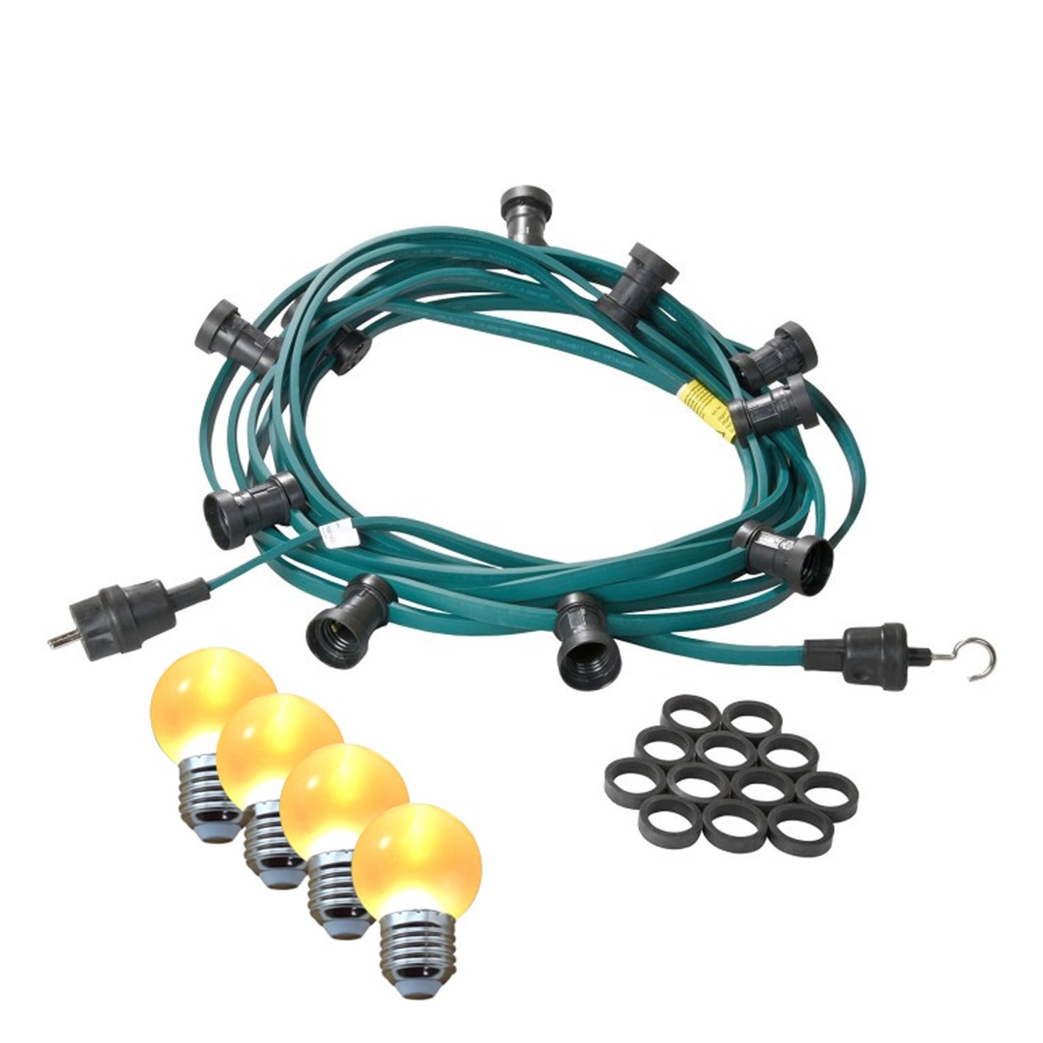 Satisfire Illu-/Partylichterkette 30m Grün Terrasse Garten 50 Ultra-Warmwei günstig online kaufen