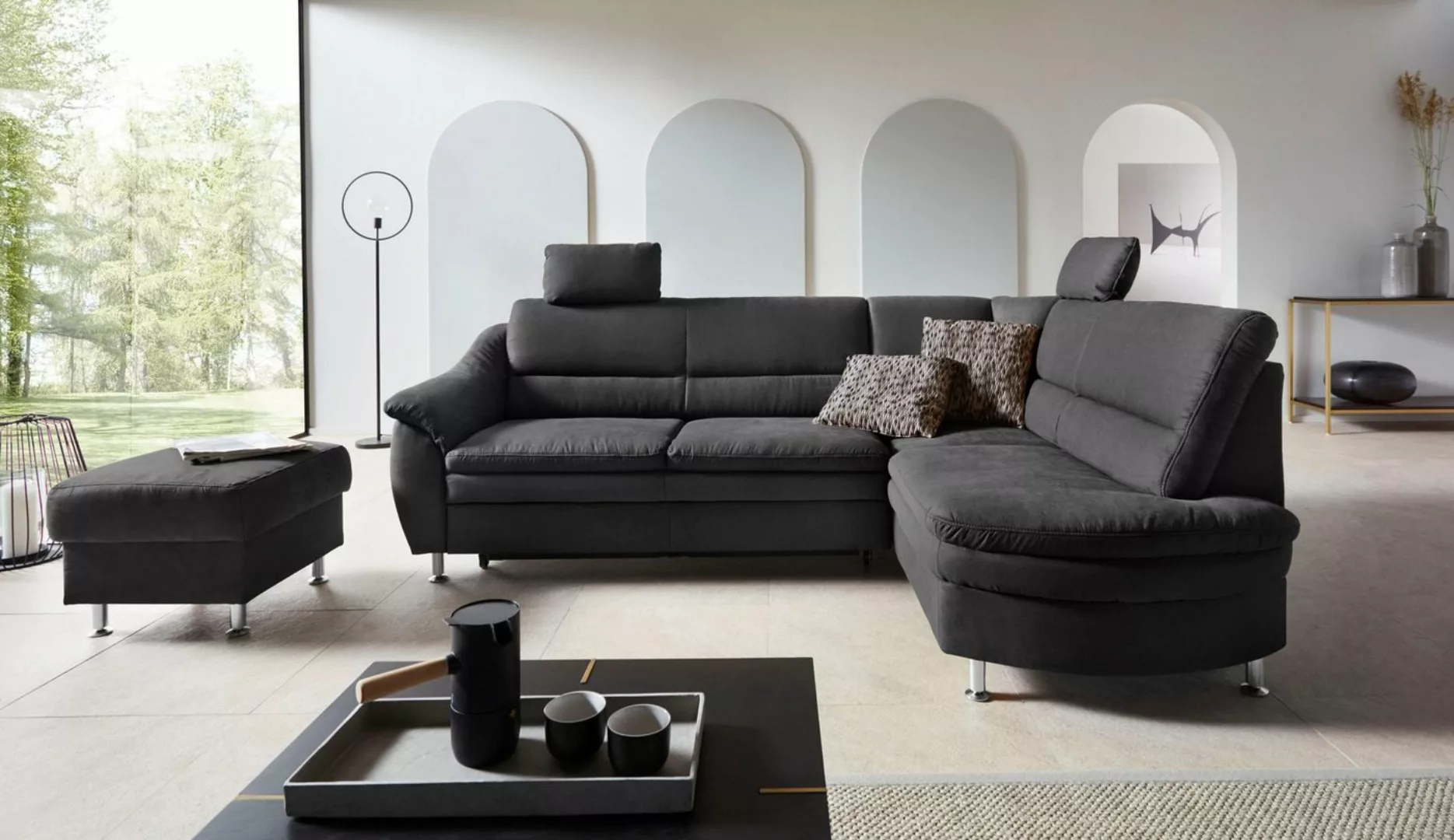 Places of Style Ecksofa Cardoso, Federkern, wahlweise mit Bett, Schubkasten günstig online kaufen