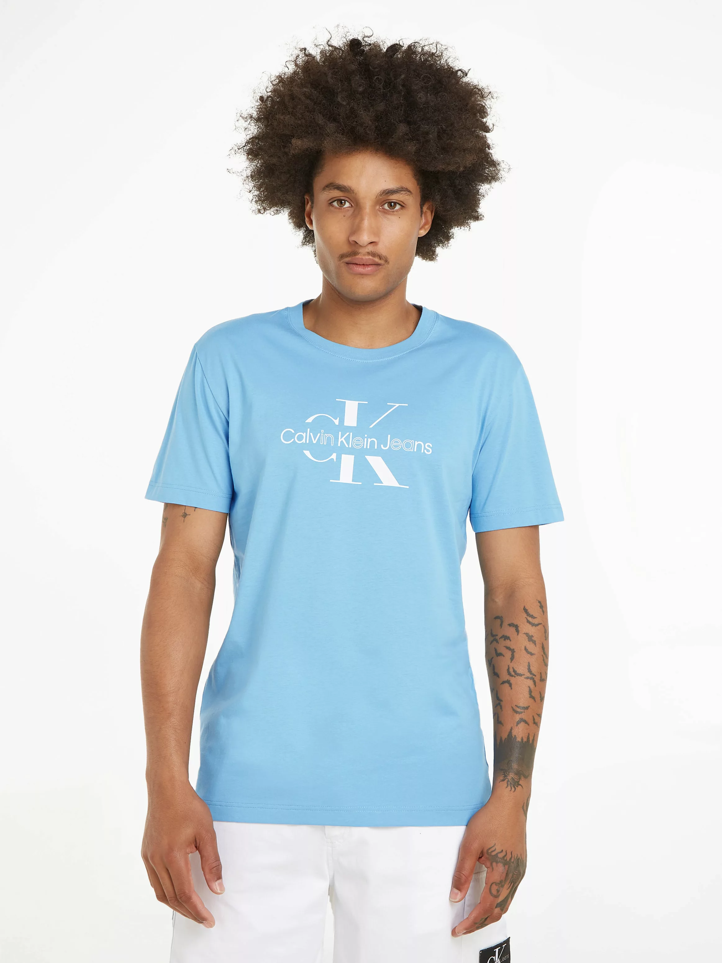 Calvin Klein Jeans T-Shirt DISRUPTED OUTLINE MONOLOGO TEE mit Logodruck günstig online kaufen