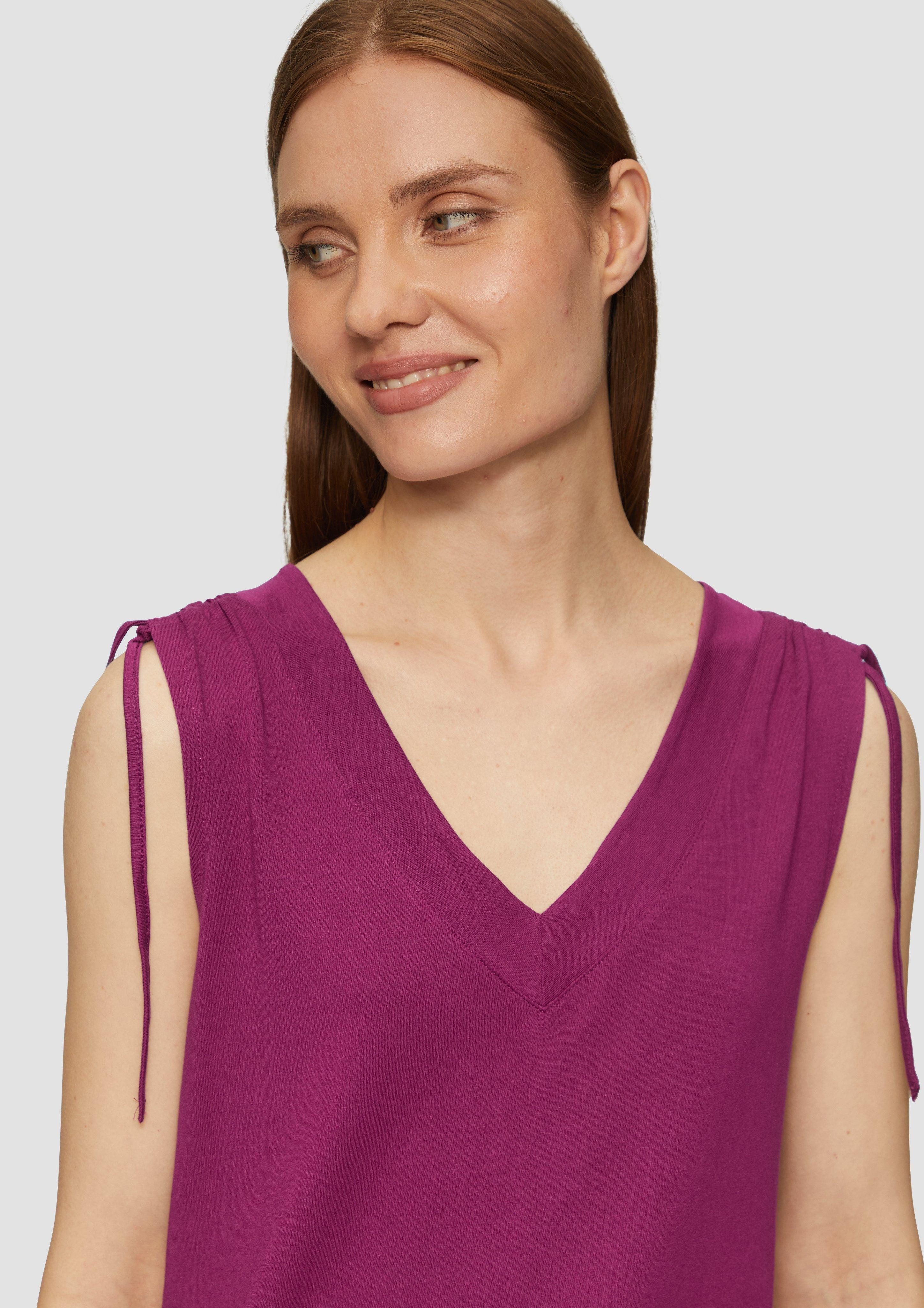 s.Oliver Shirttop Fließendes V-Neck Top mit günstig online kaufen