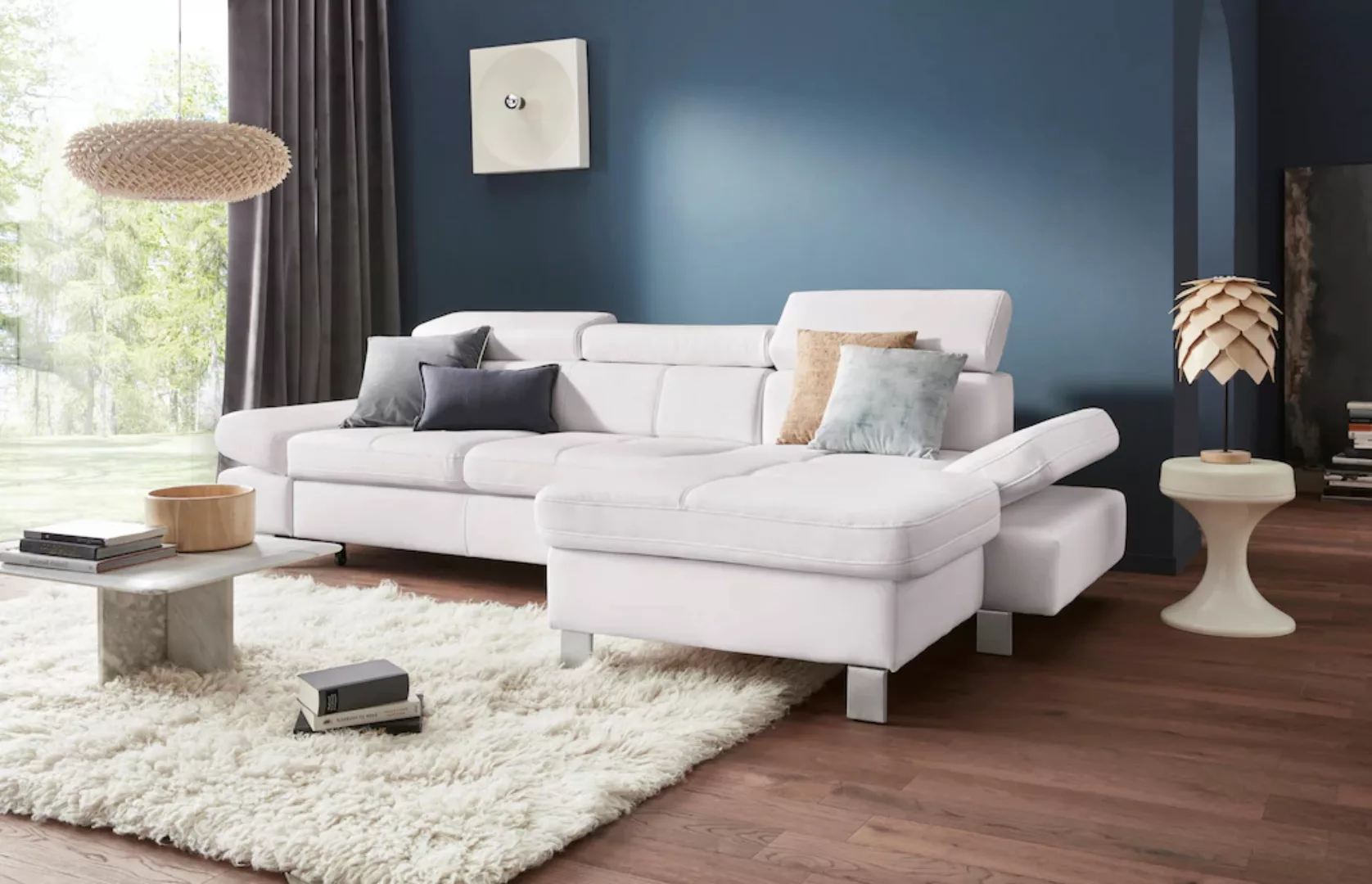 exxpo - sofa fashion Ecksofa "Fiji, L-Form", mit Kopf- bzw. Rückenverstellu günstig online kaufen
