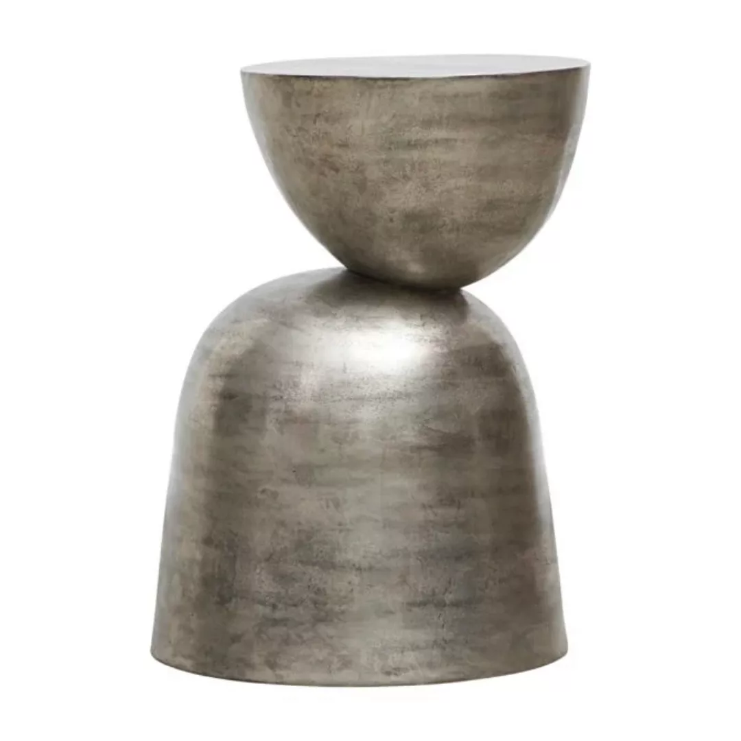 Asymmetrischer Beistelltisch Heena in Silber aus Aluminium günstig online kaufen