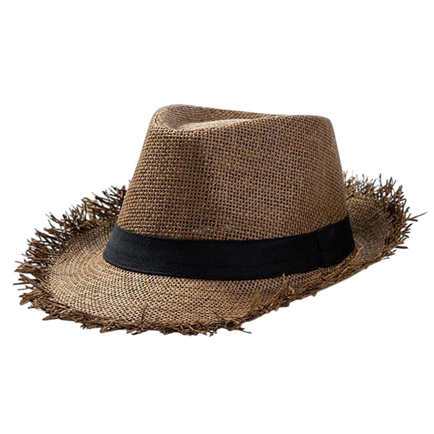 Refttenw Sonnenhut Unisex Panamahut,Strandhut UV-Schutz,Sommerhut,Strohhut günstig online kaufen
