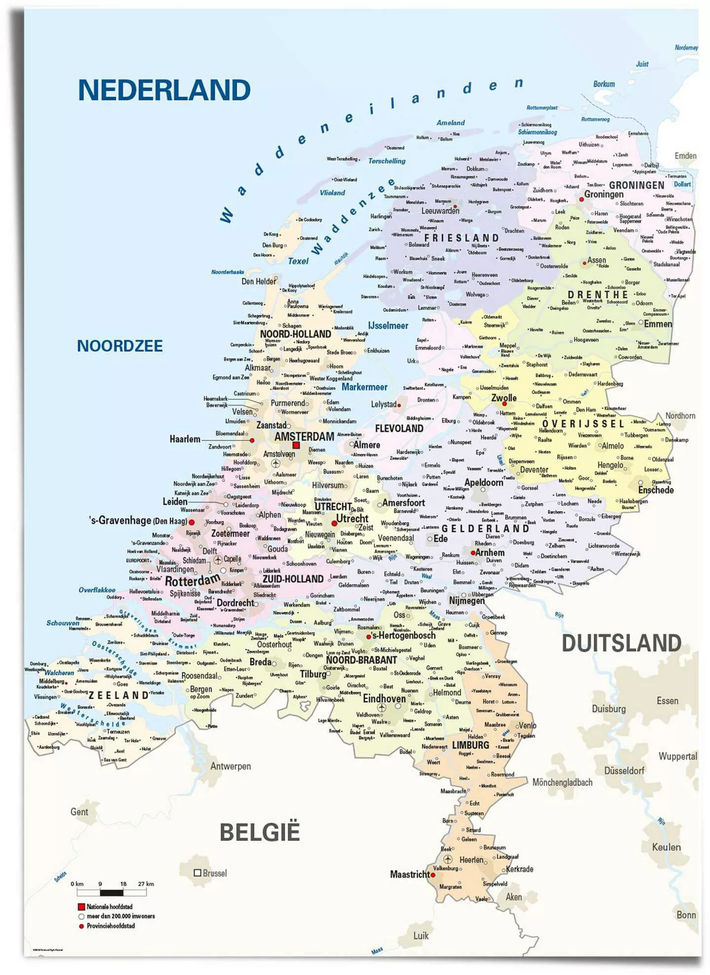 Reinders Poster "Schulkarte Niederlande" günstig online kaufen