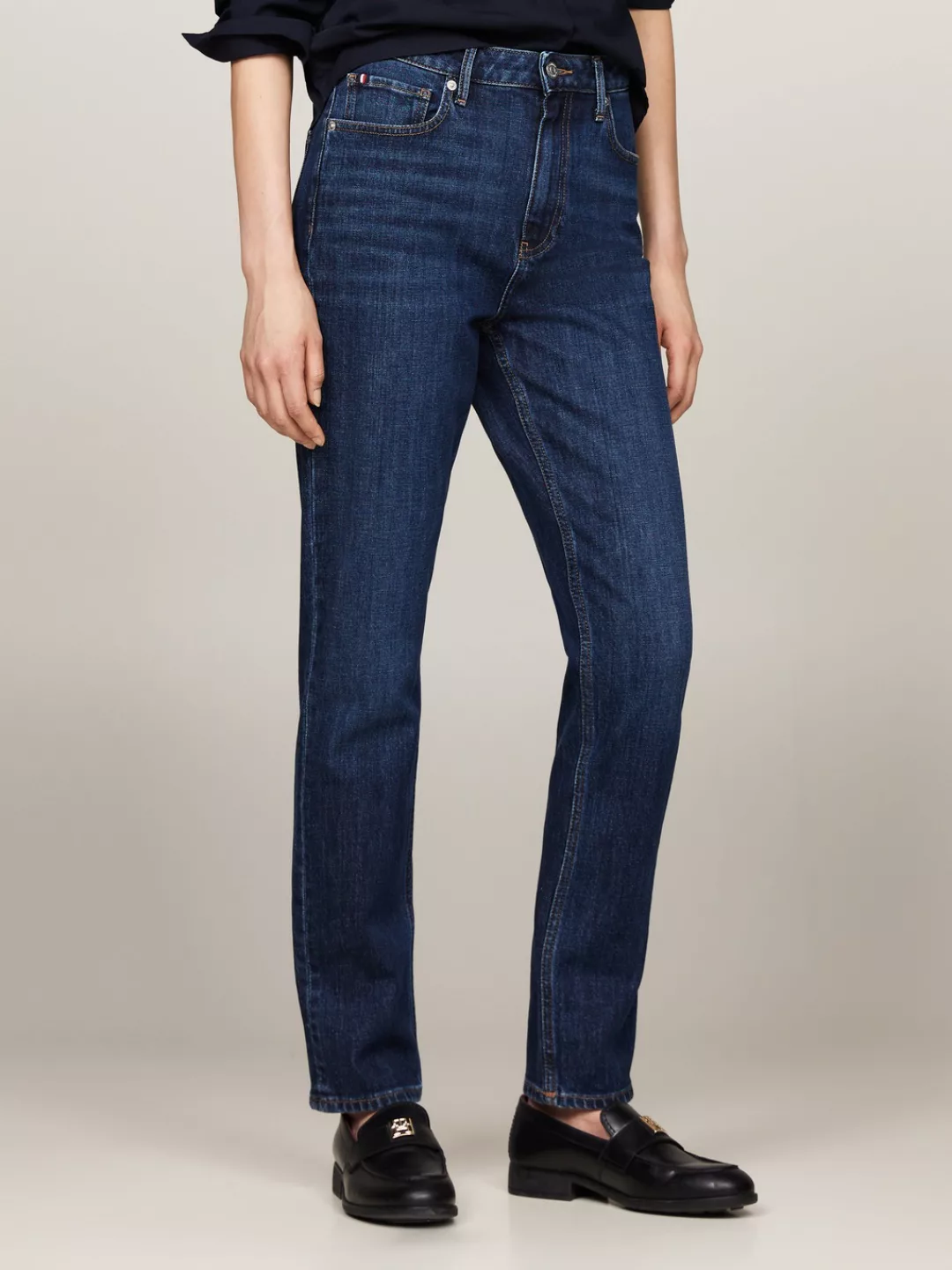 Tommy Hilfiger Slim-fit-Jeans SLIM CIGARETTE HW A DARK BLUE mit Tommy Hilfi günstig online kaufen